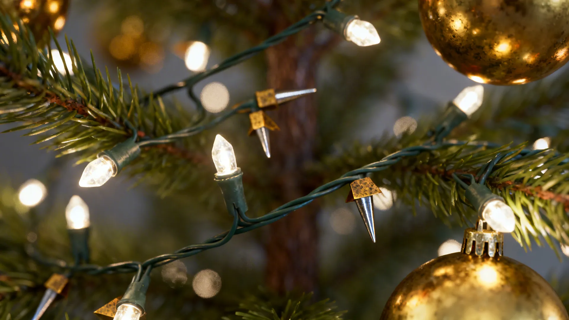 3. Warm white LED lights with gold reflectors