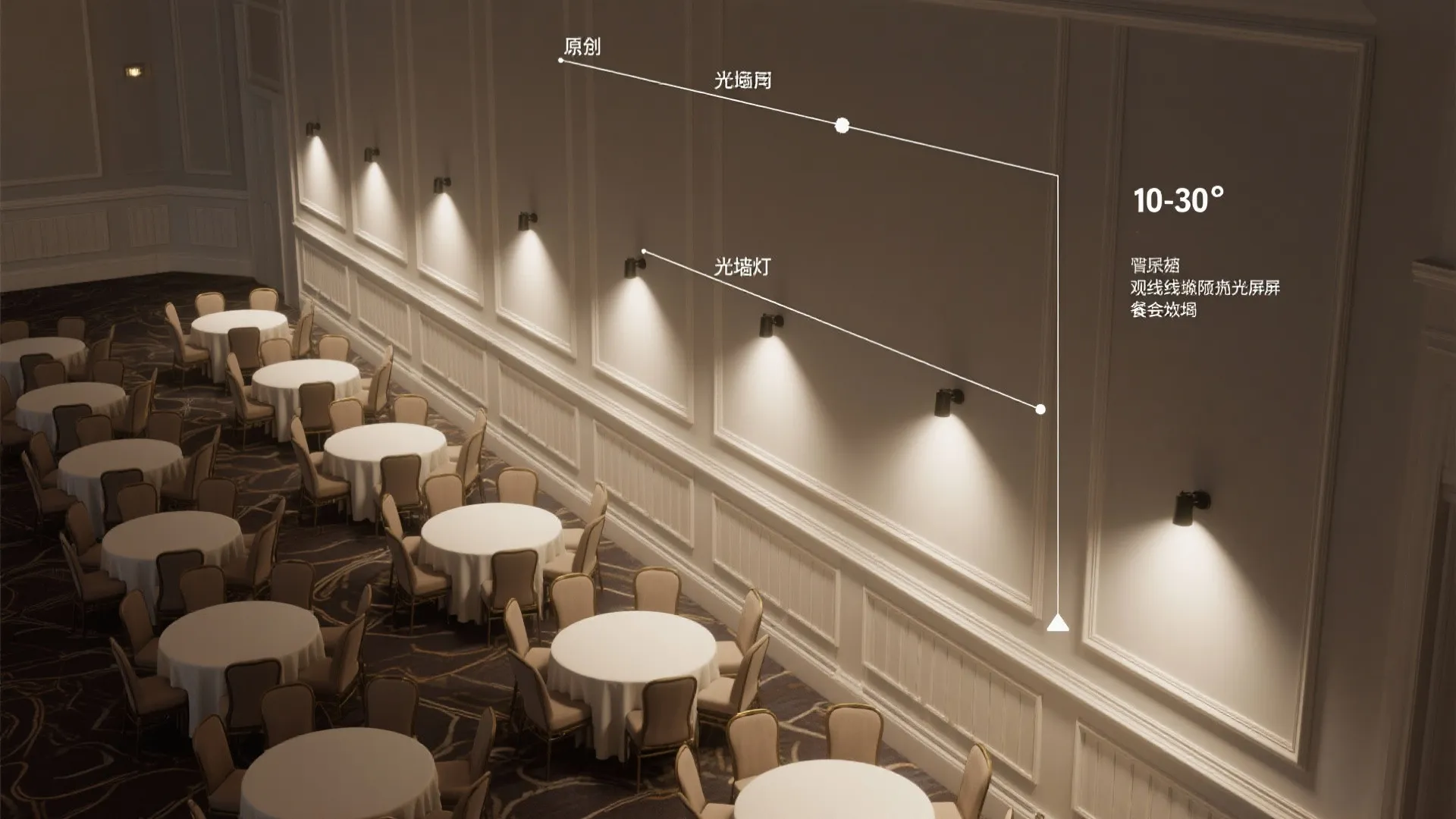 Elegant Wainscoting with LED Wash Lighting