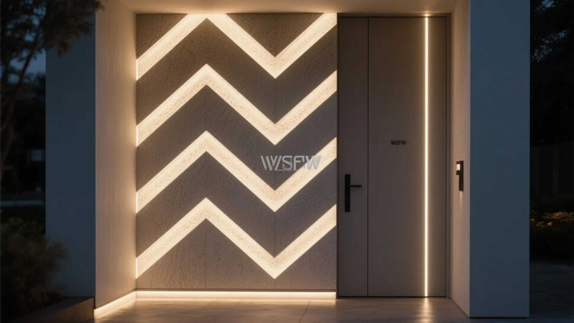 LED Grazing to Animate Zigzag Shadows