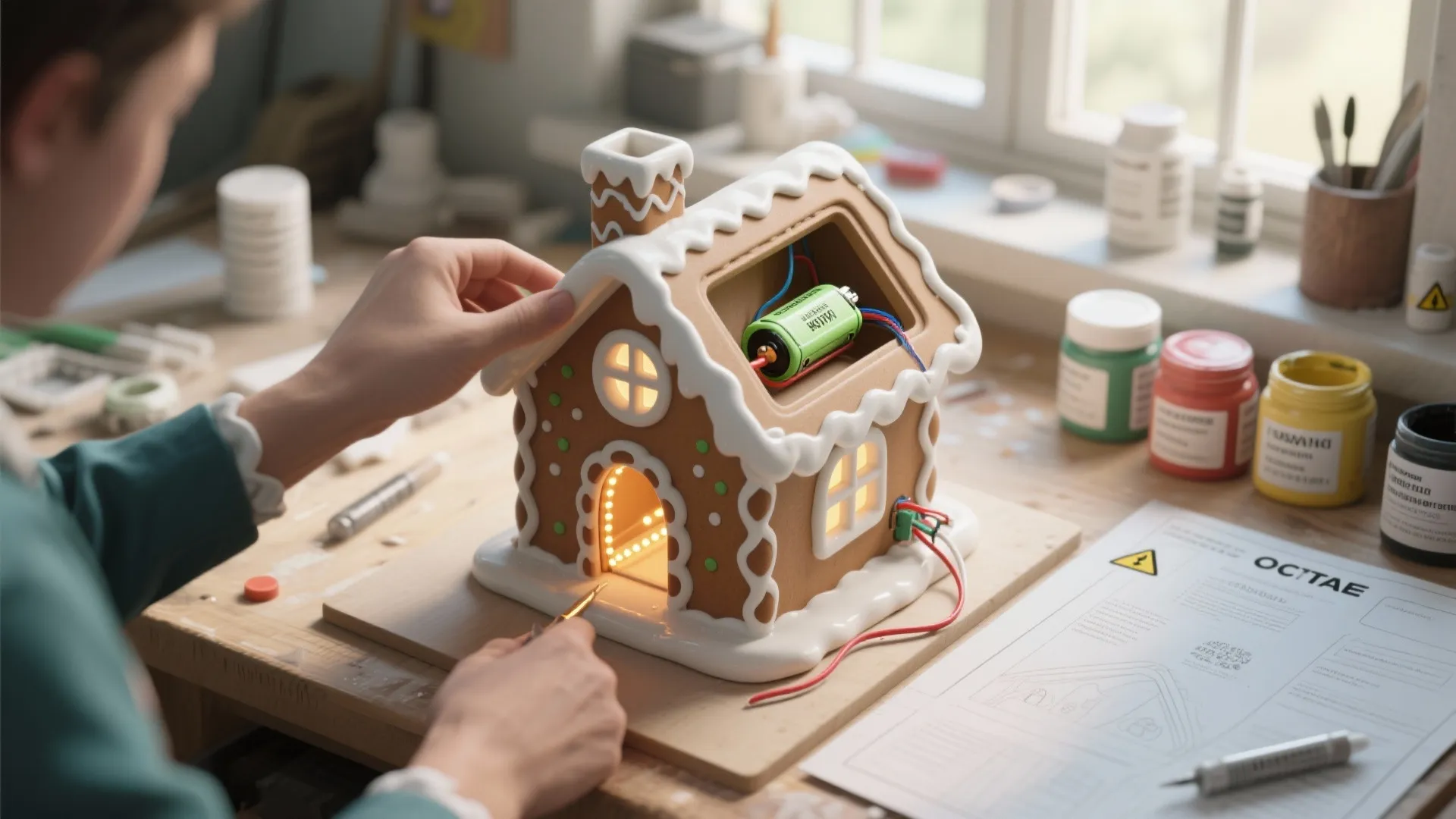 4. Functional Accent — tealights, fairy lights, and washable paints