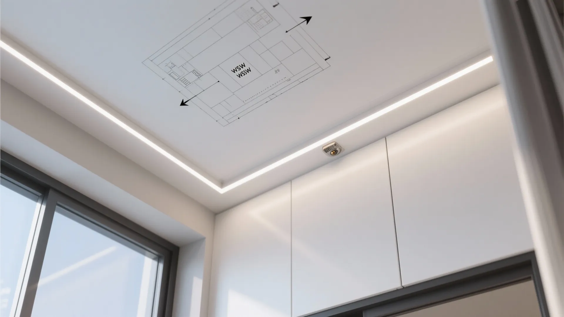 Minimal Composite Panels with Hidden Lighting