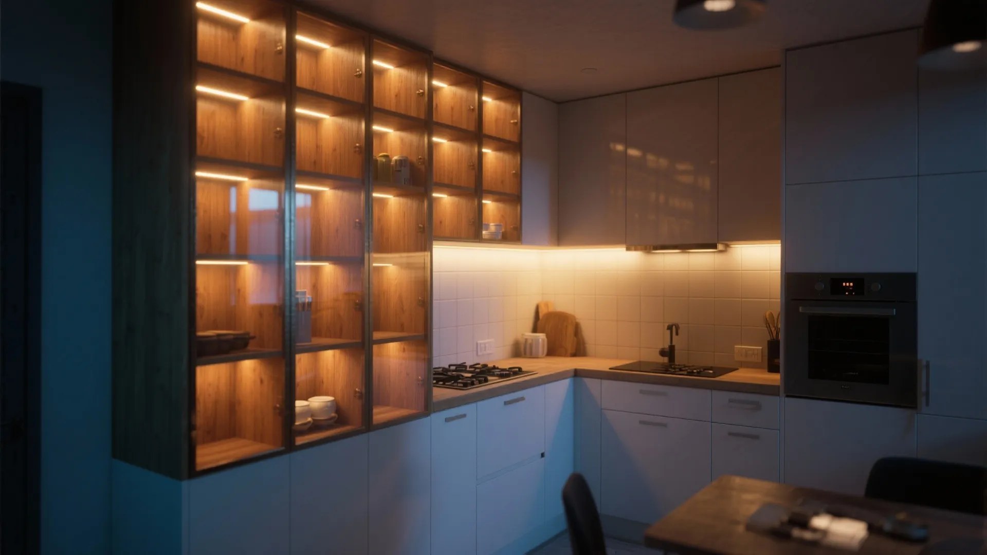 3. Interior Lighting to Create Depth