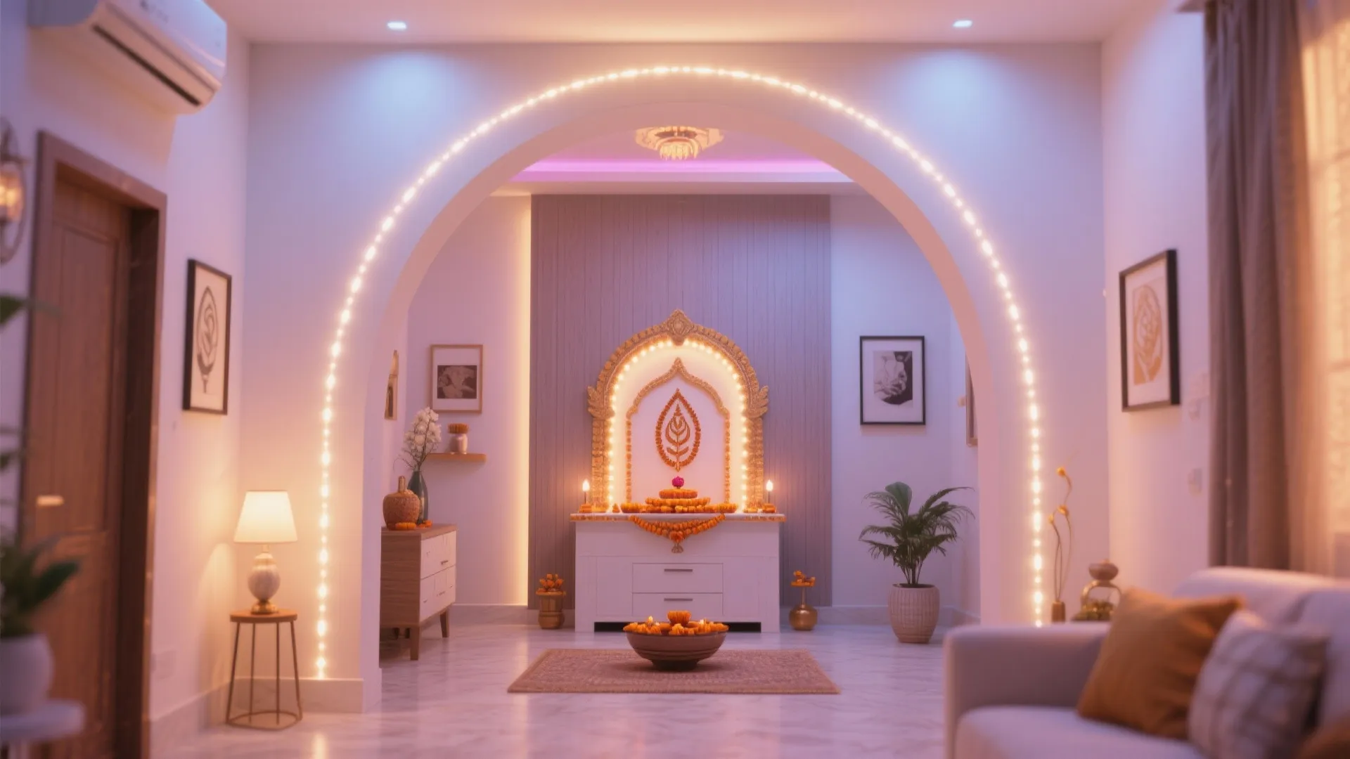 Contemporary LED-lit Arch