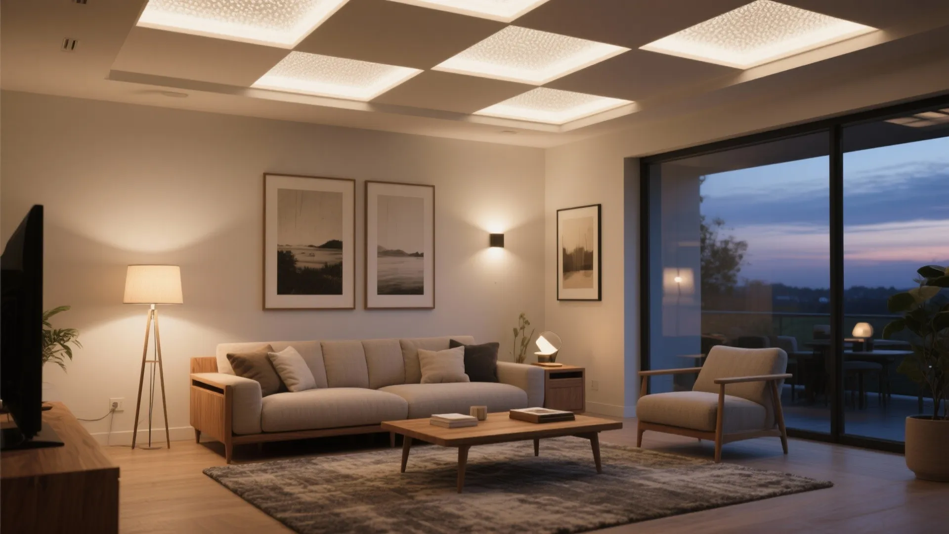 Drawing Room LED Panel Design: Brighten Up Your Space: 1 Minute to Upgrade Your Drawing Room Lighting with Smart LED Panels