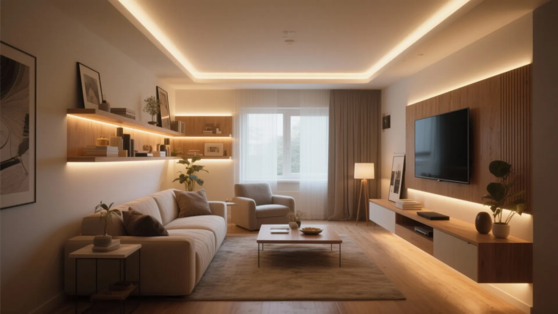10 LED Strip Lighting Ideas for Living Room