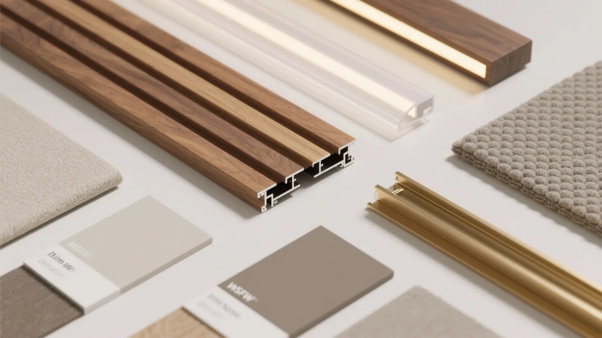 Warm materials with integrated LED profiles