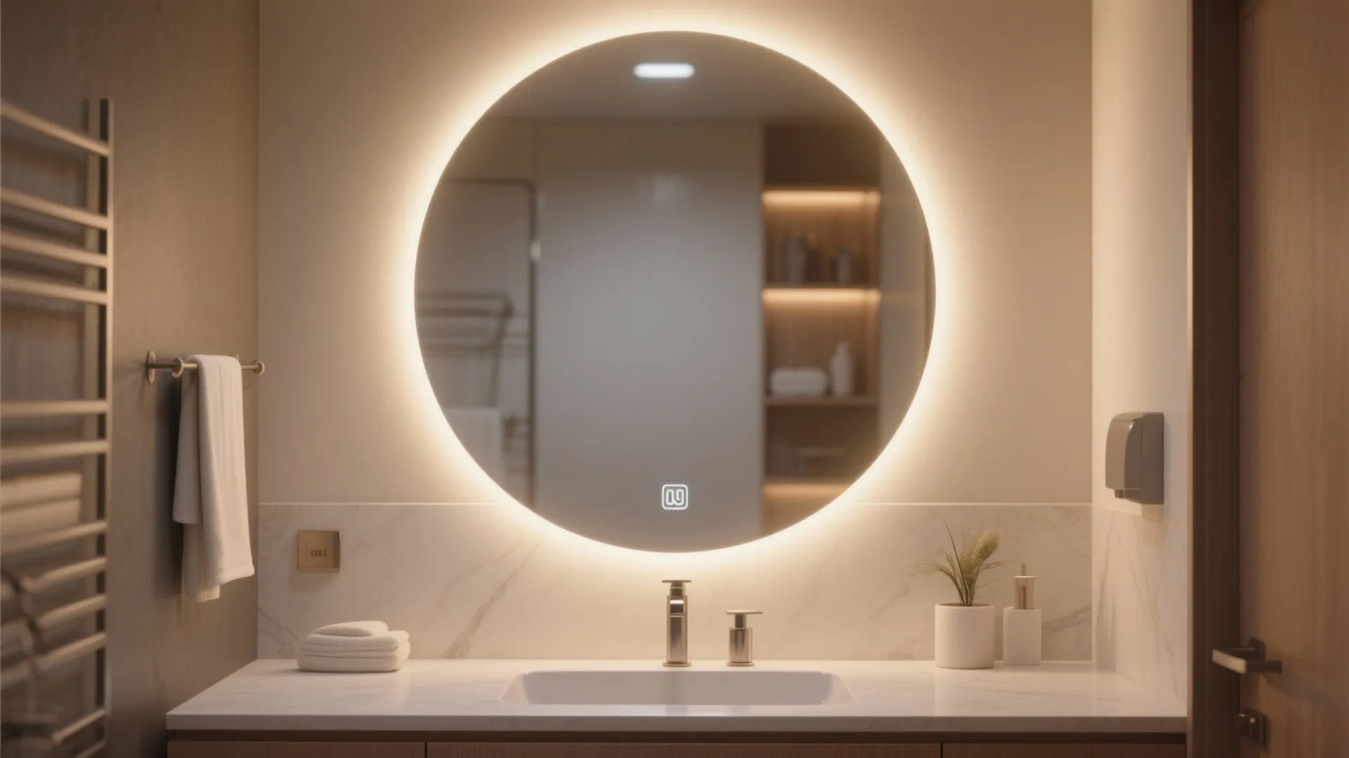 Statement mirrors with integrated lighting