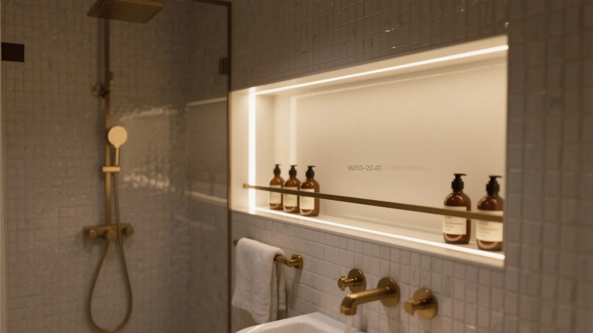 LED-lit niche that doubles as an ambient feature