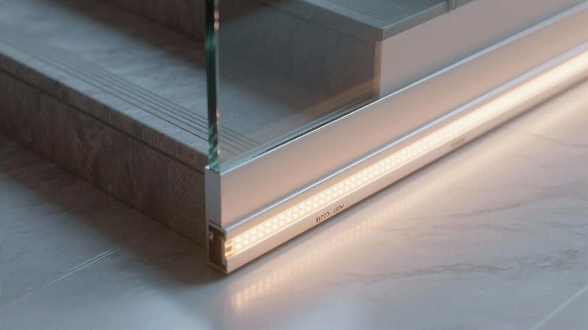 Glass Balustrade and LED Tread Lighting