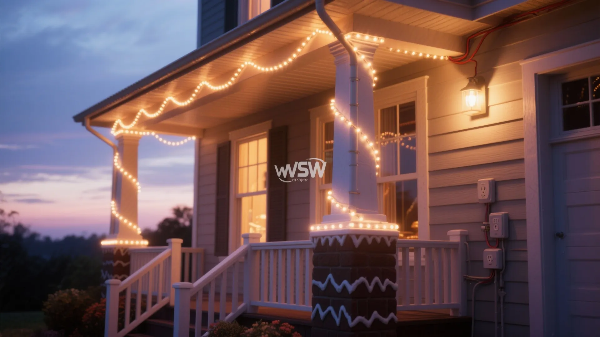 3. Twinkling LED outlines and color washes