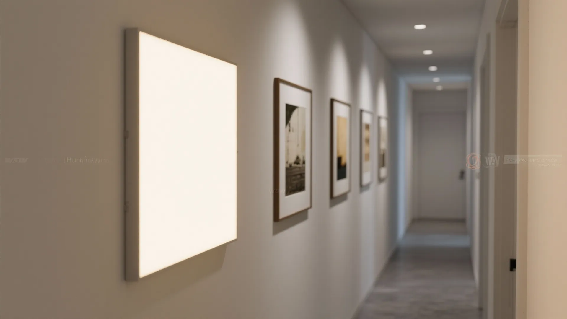 Backlit LED panel wall jhumar