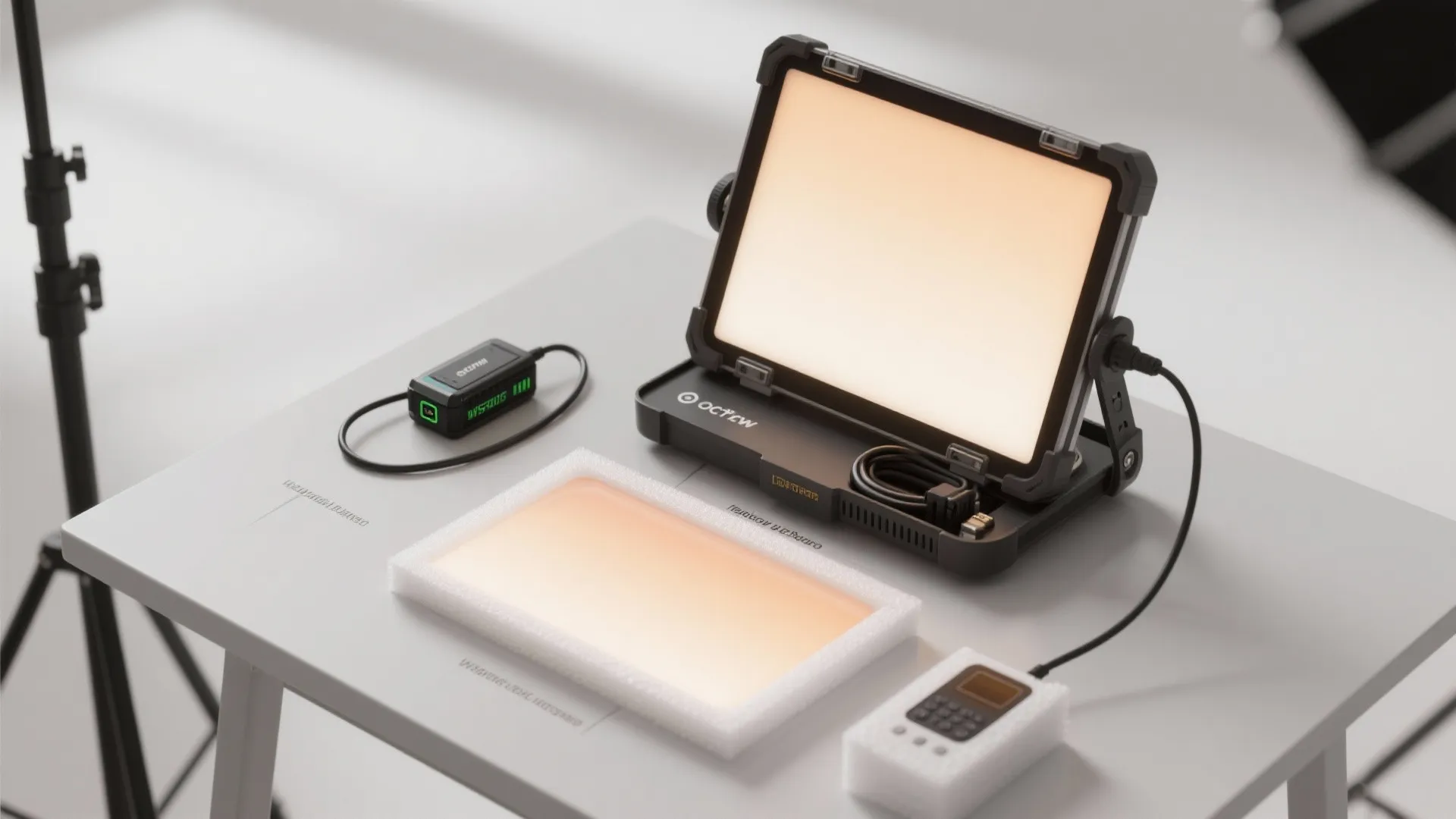 4. Portable LED panel light box — control color temperature