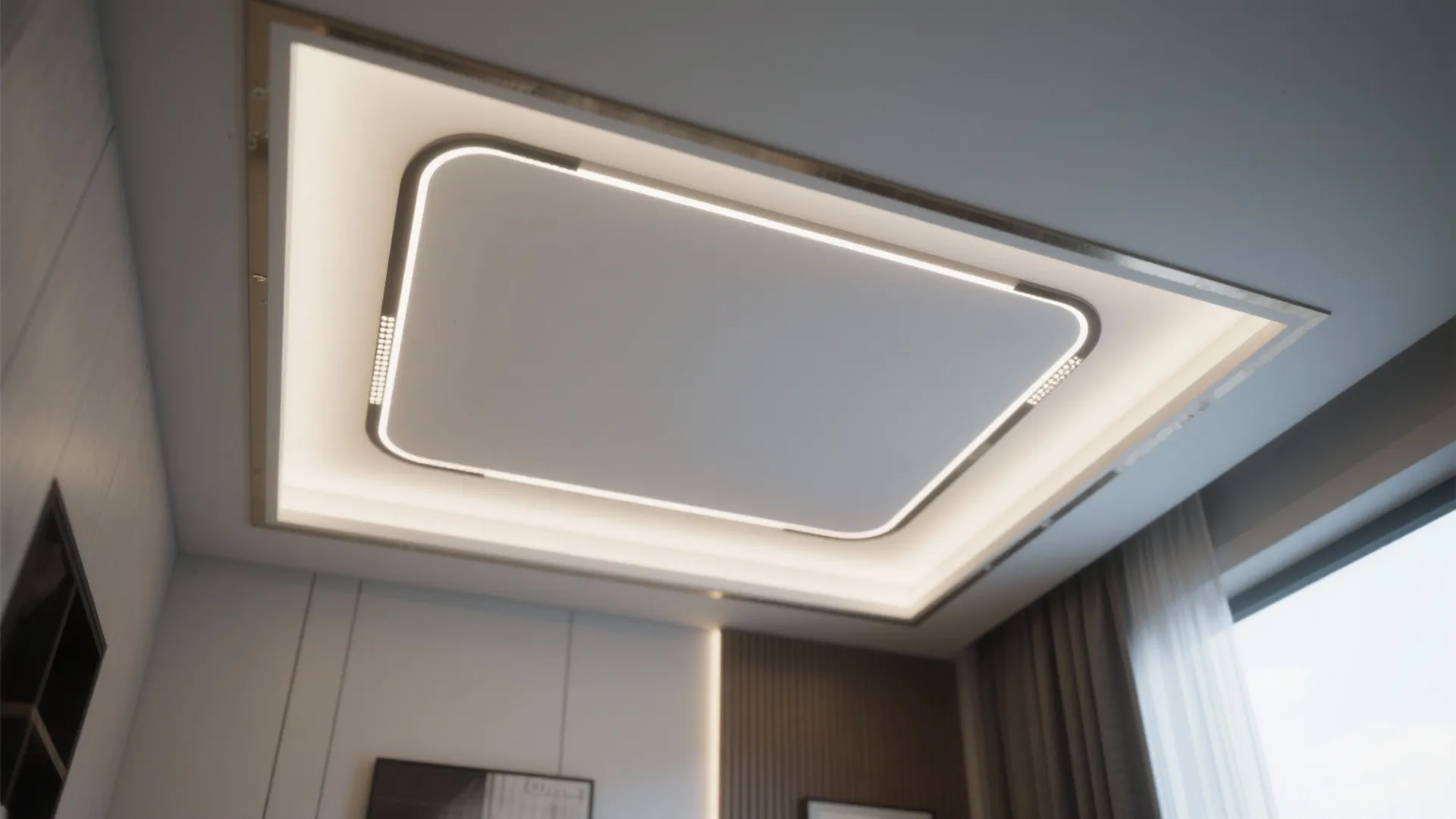 5. Integrated LED Panel with Decorative Trim