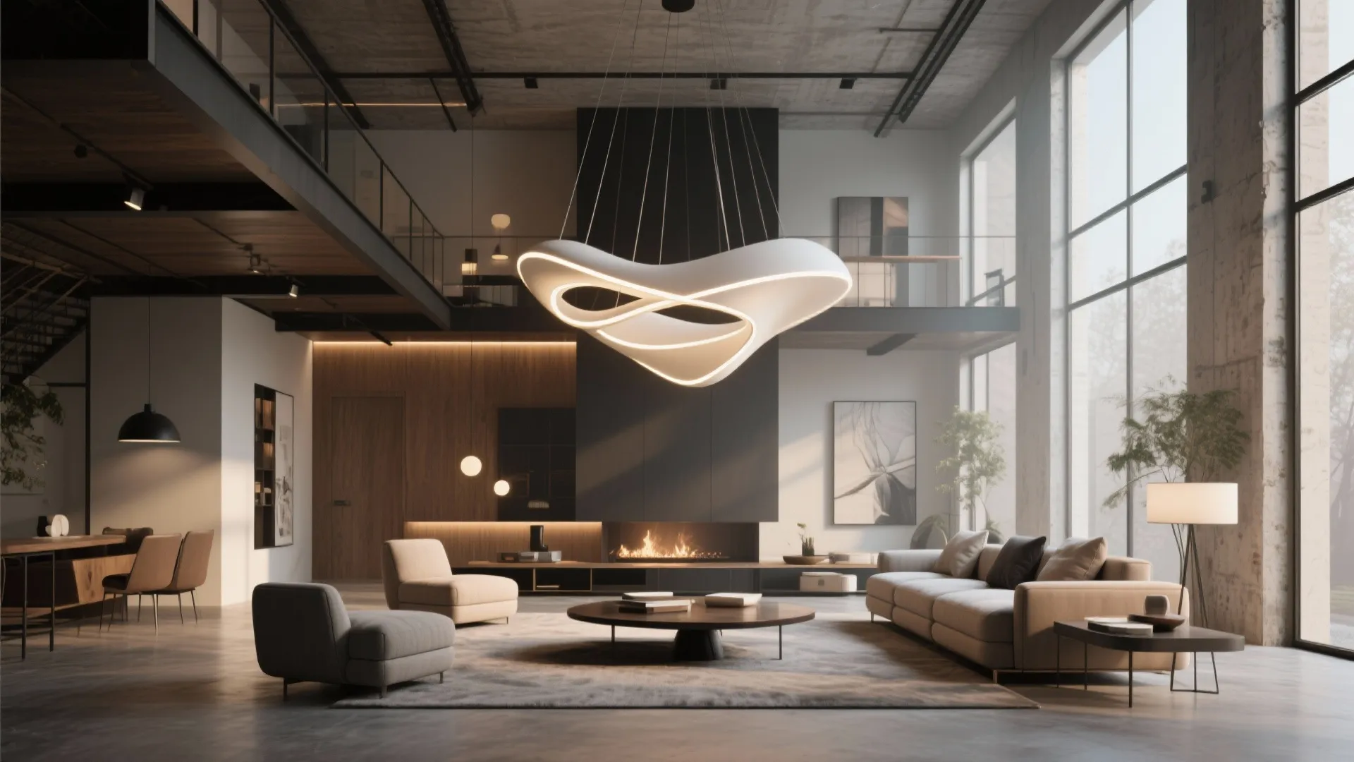 6. LED Pendant Statement Piece