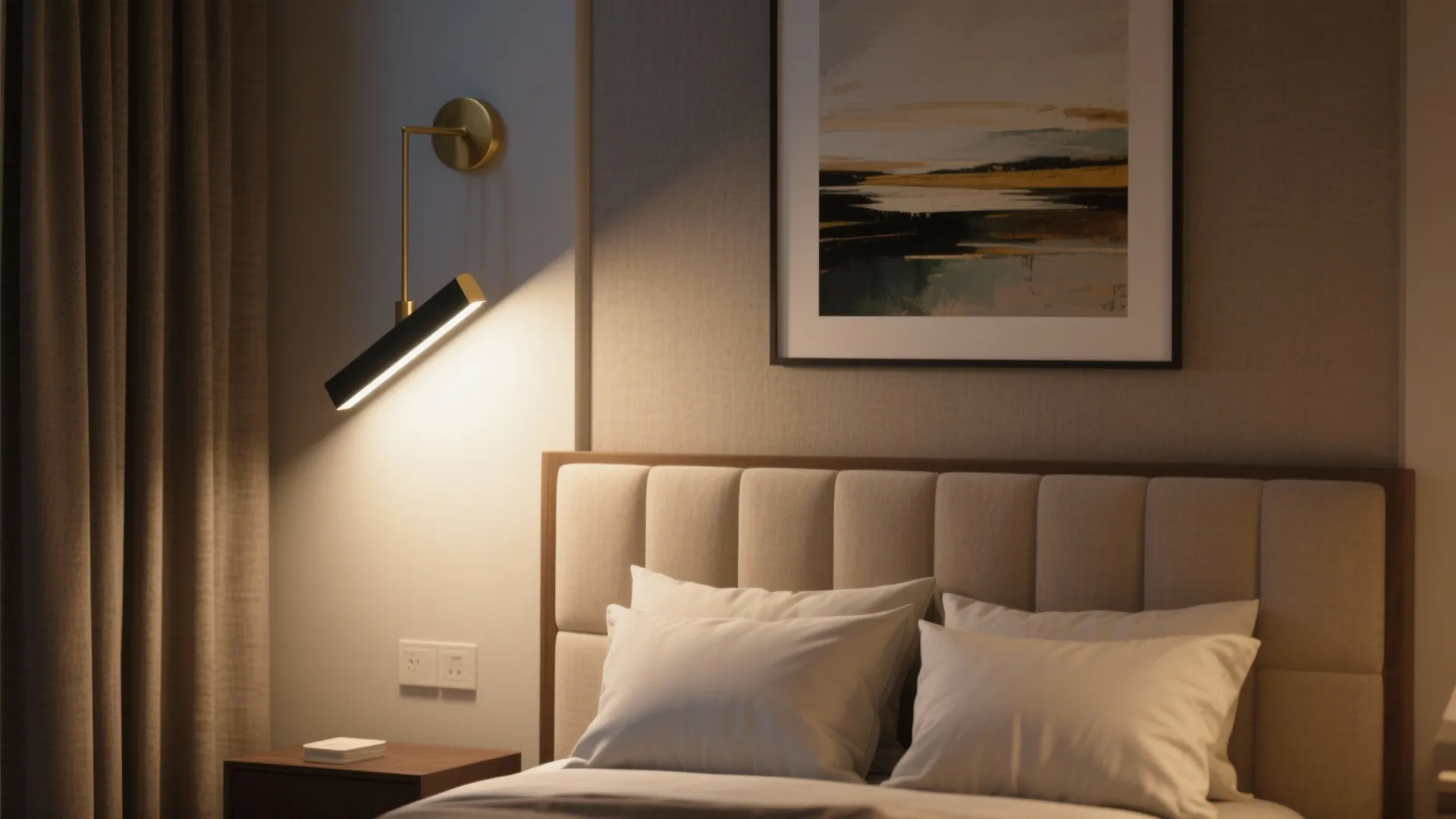 LED picture lights as ambient mood plus art focus