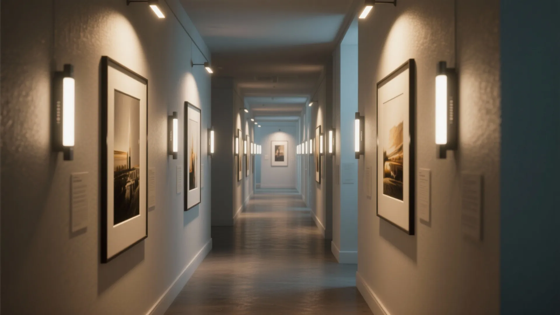 2. Rechargeable LED picture lights over artwork