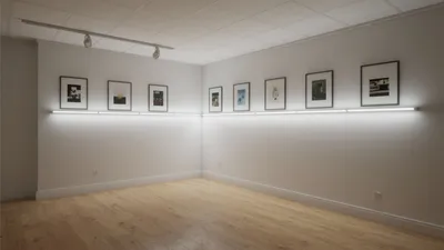 Modern Art Gallery Space with Clean Lines & Smart Lighting