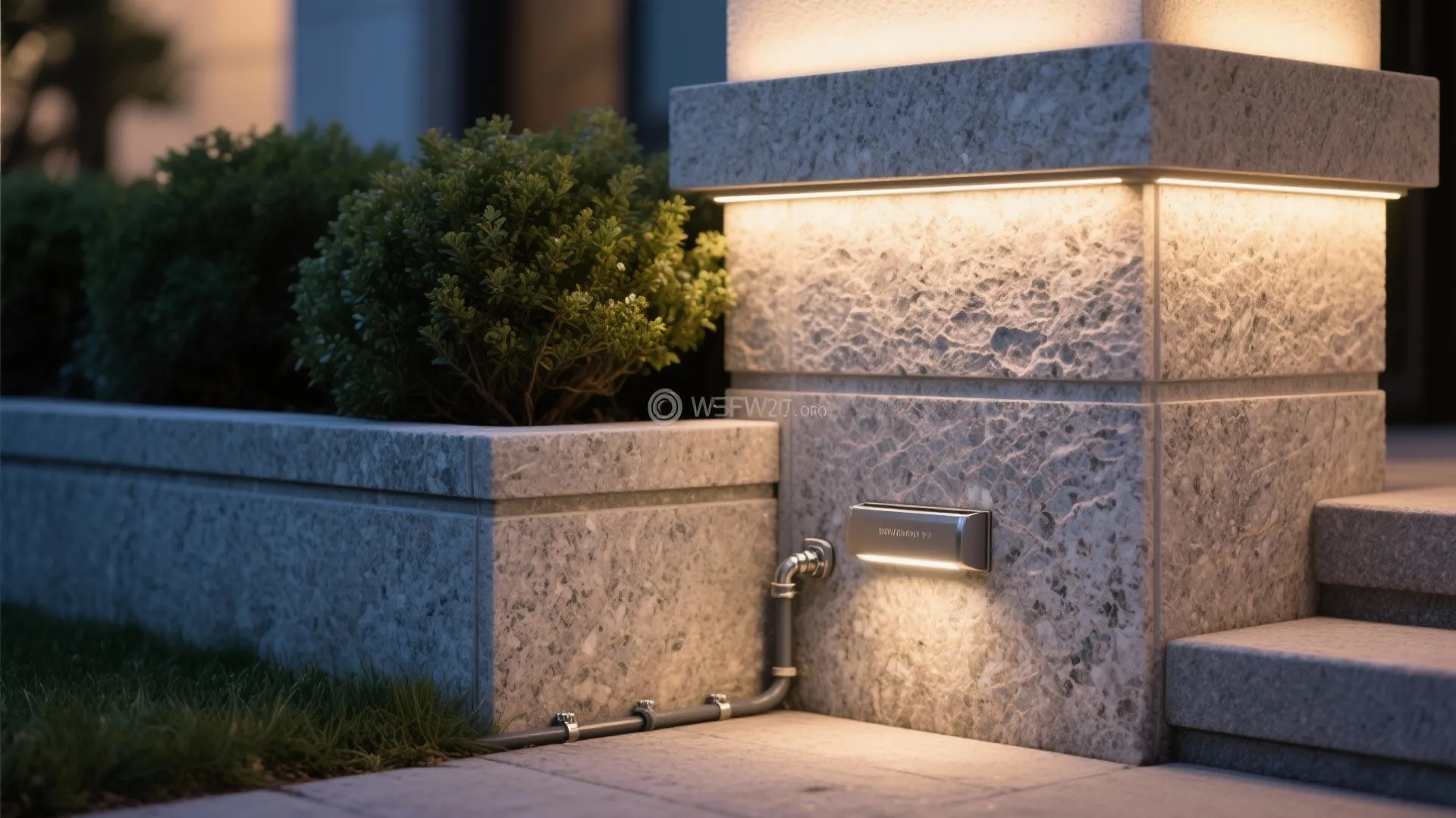 Light and Green: Recessed LEDs with Planters