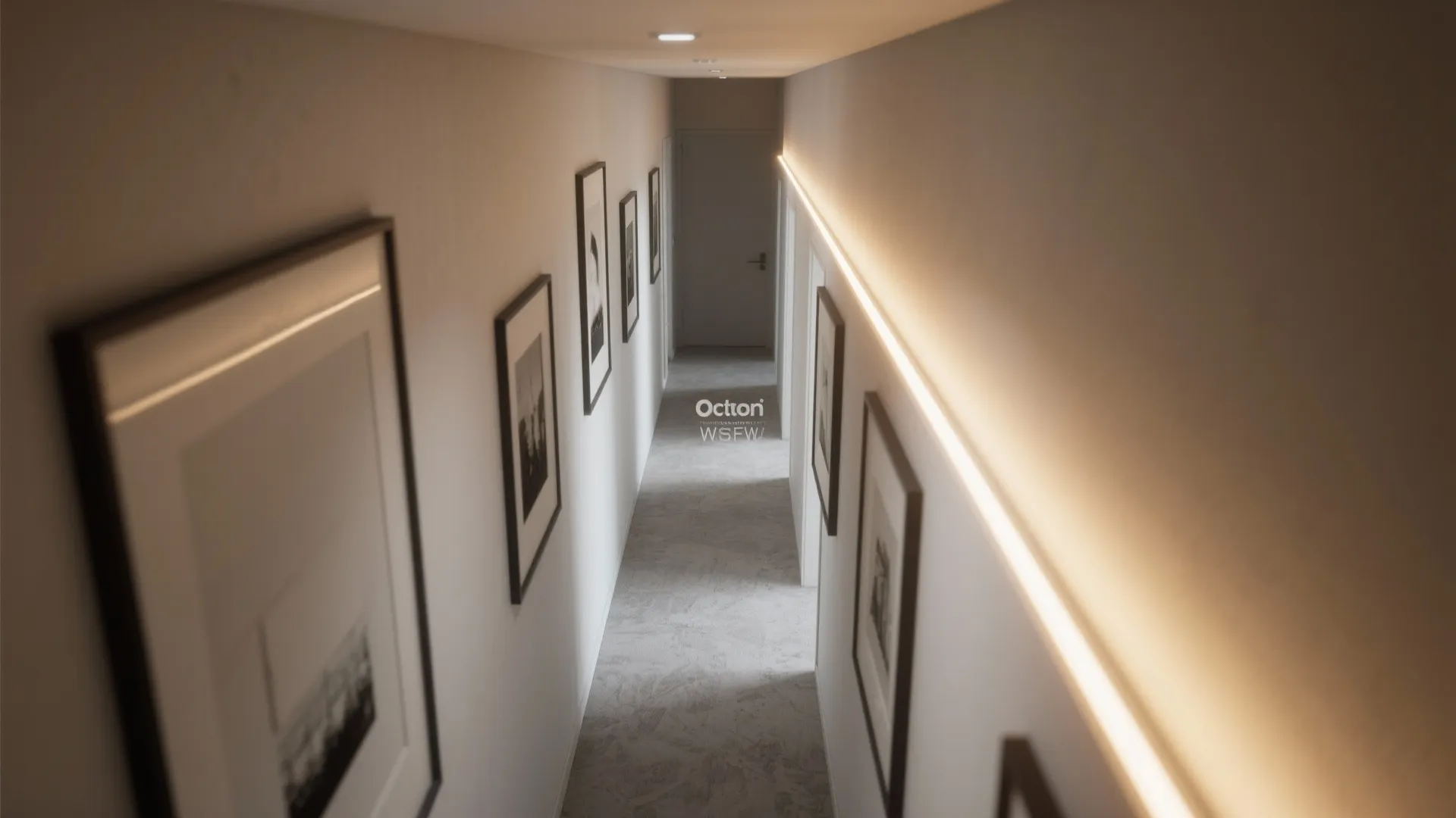 4. Picture Rails with Integrated LED Strips