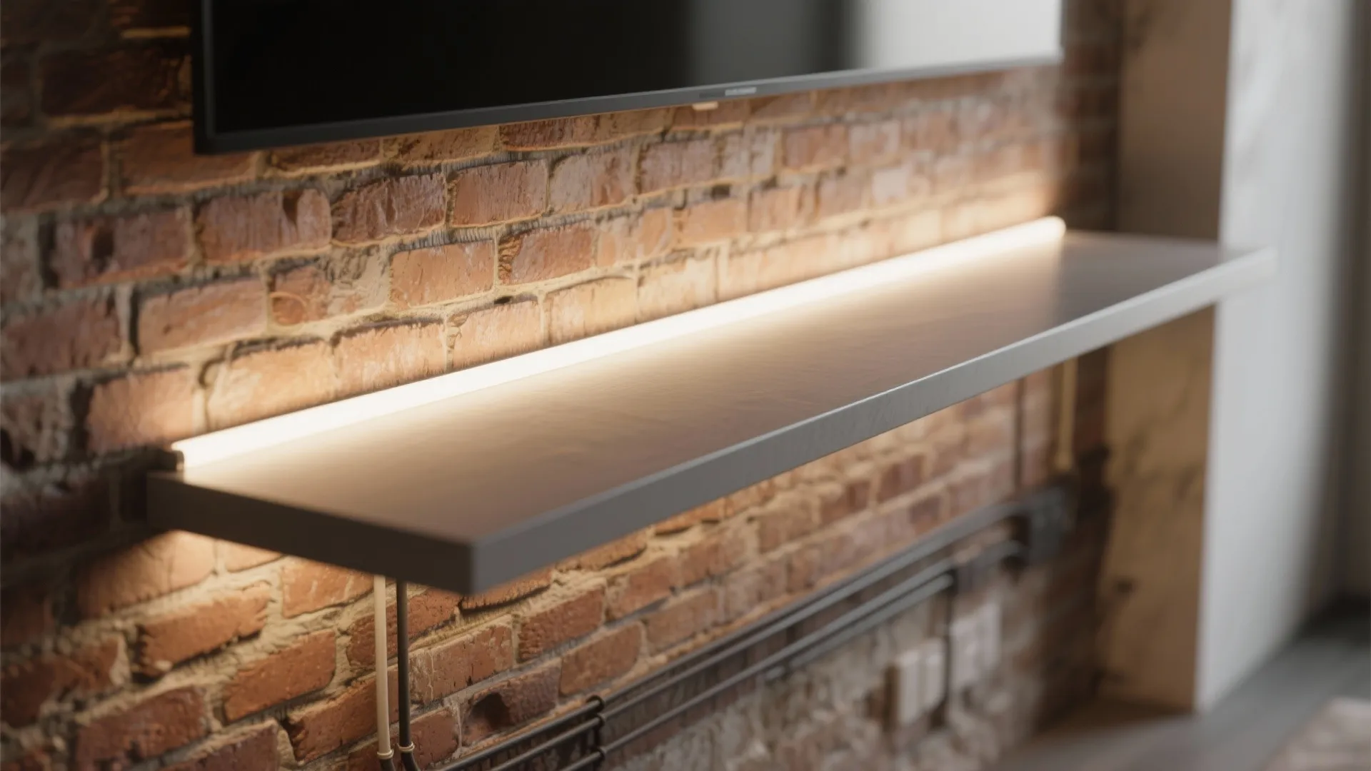 3. Linear LED strips tucked in reveals