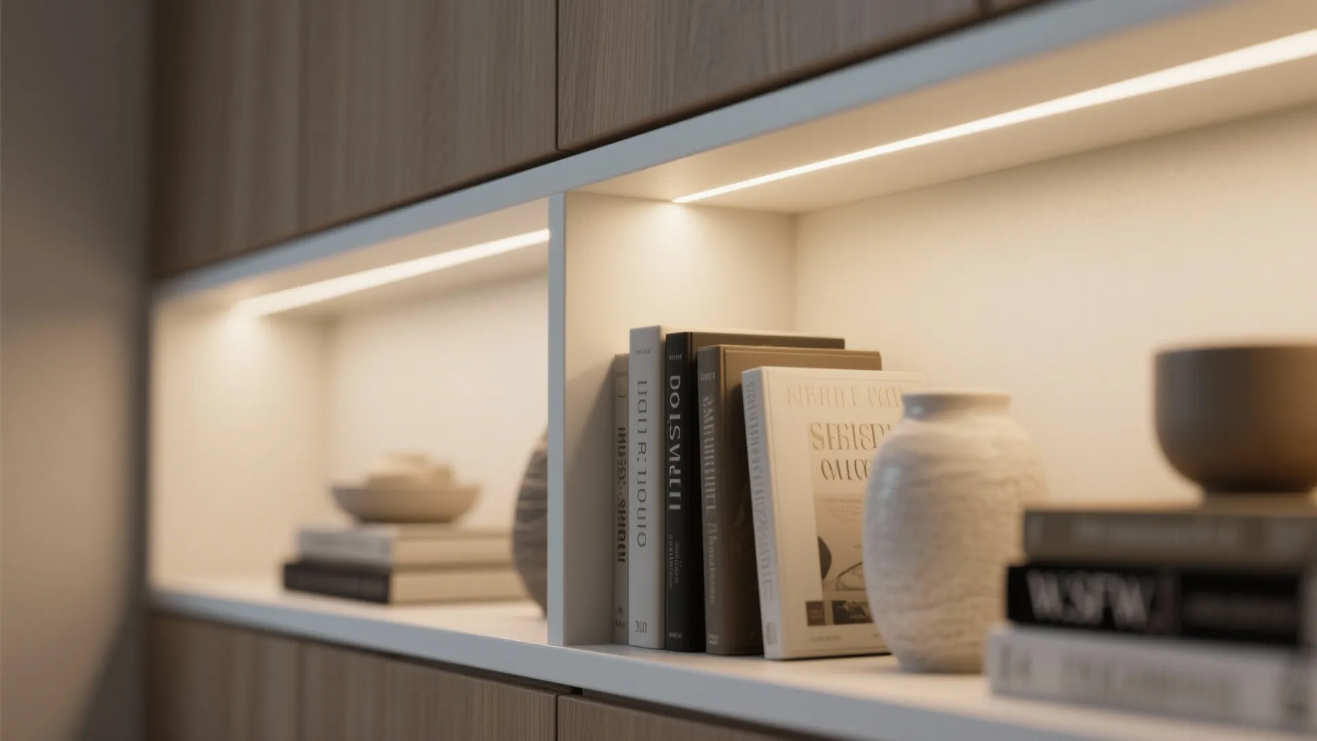 Built-In Corner Niches with LED Reveal