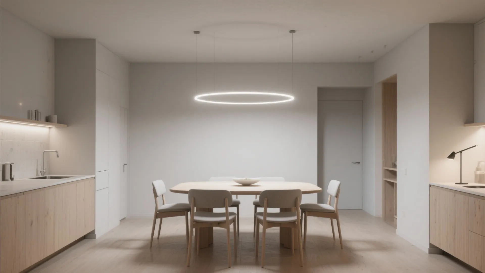 5. Low-Profile LED Ring — Modern and Space-Saving