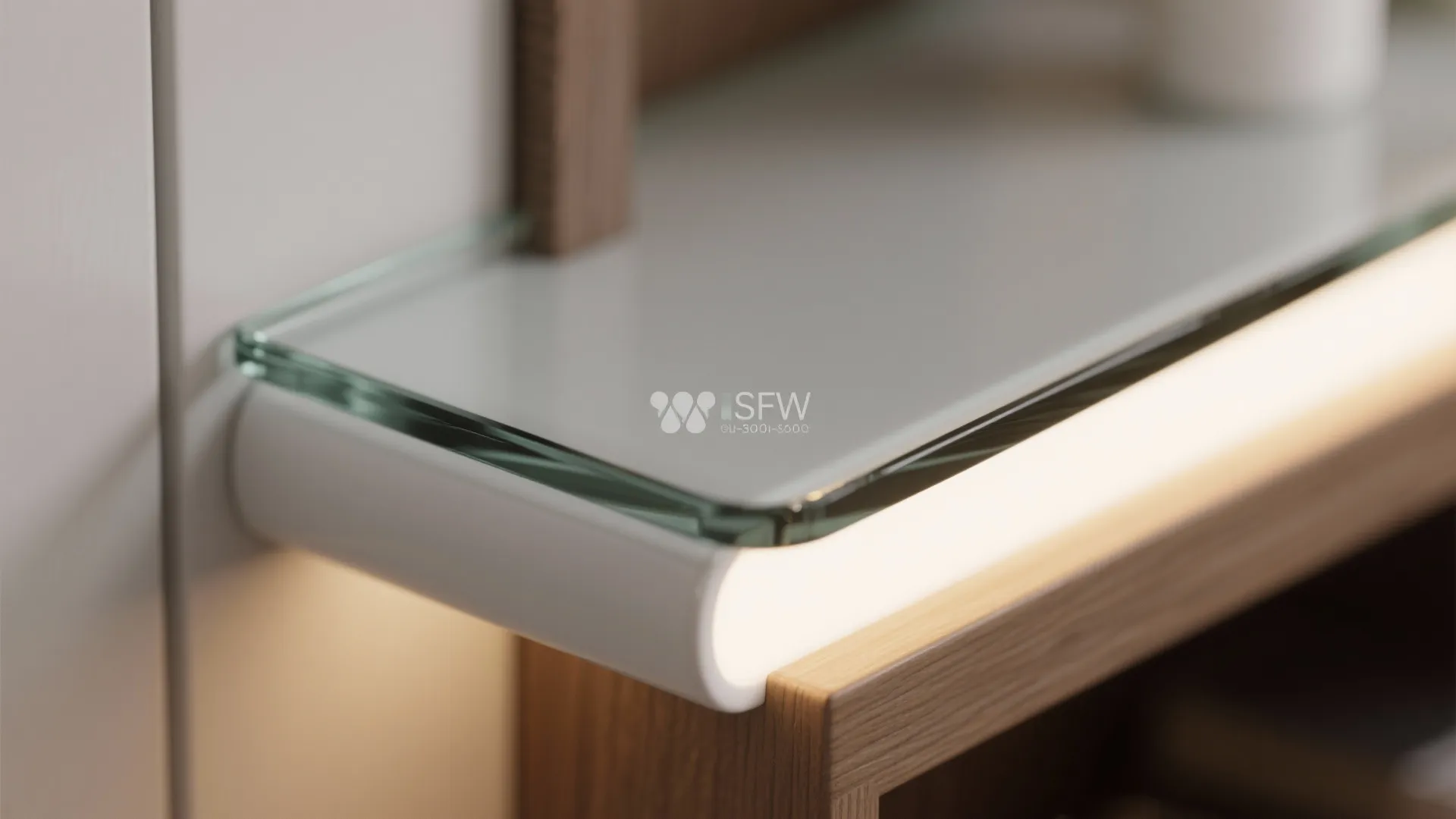 Minimalist Crockery Wall with Concealed Lighting