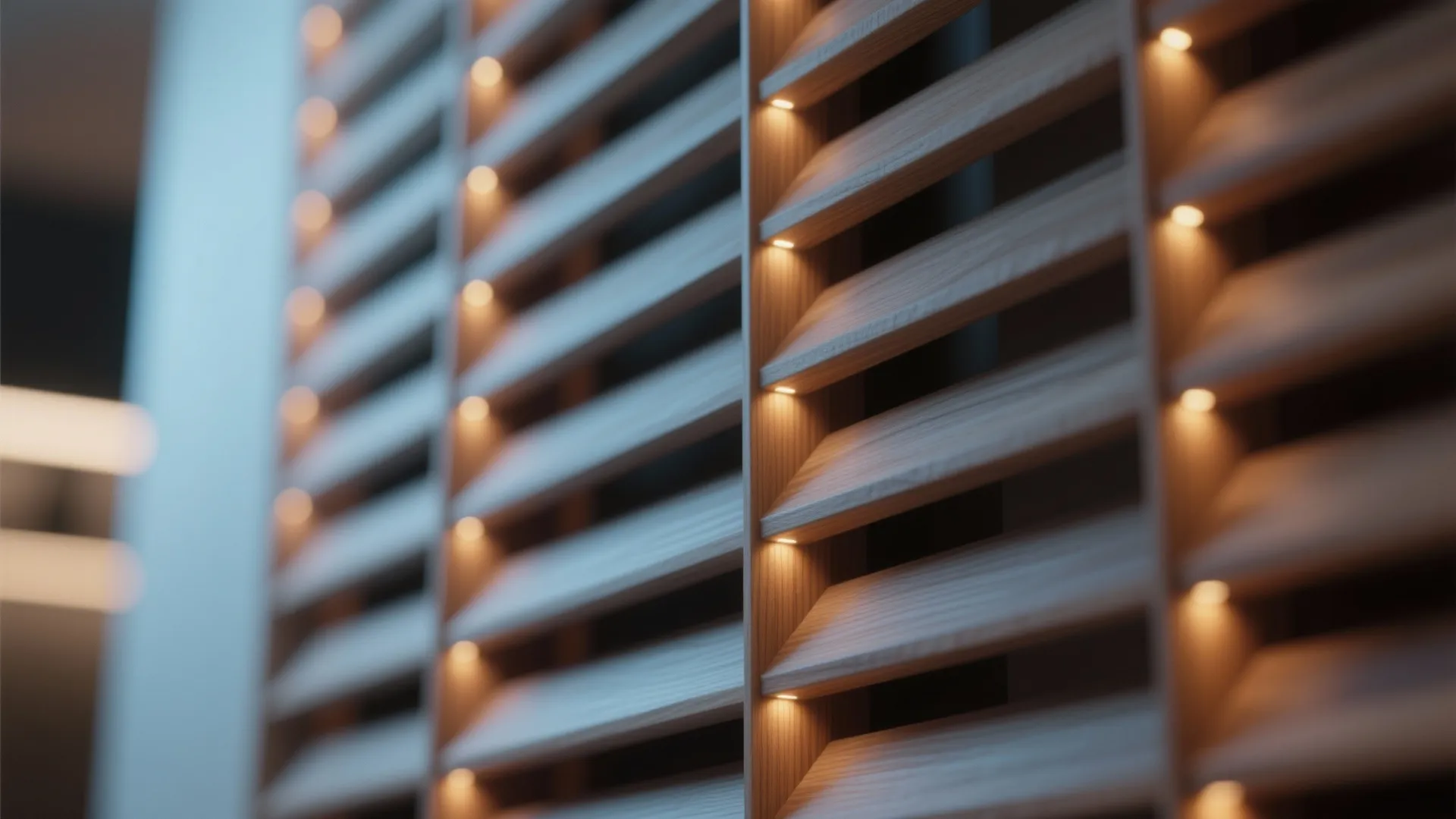 5. Slats with Hidden LED Lighting