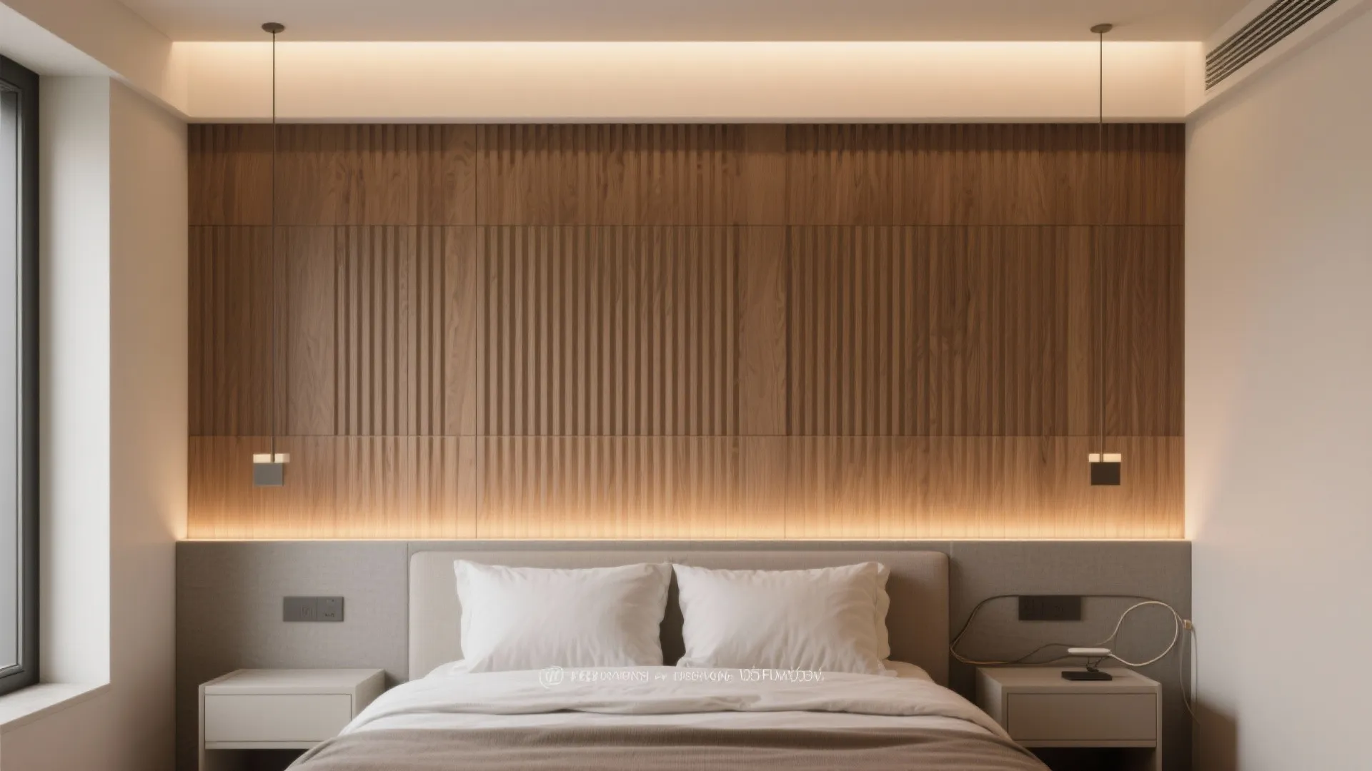 Idea 1: Layered panels with a soft LED wash