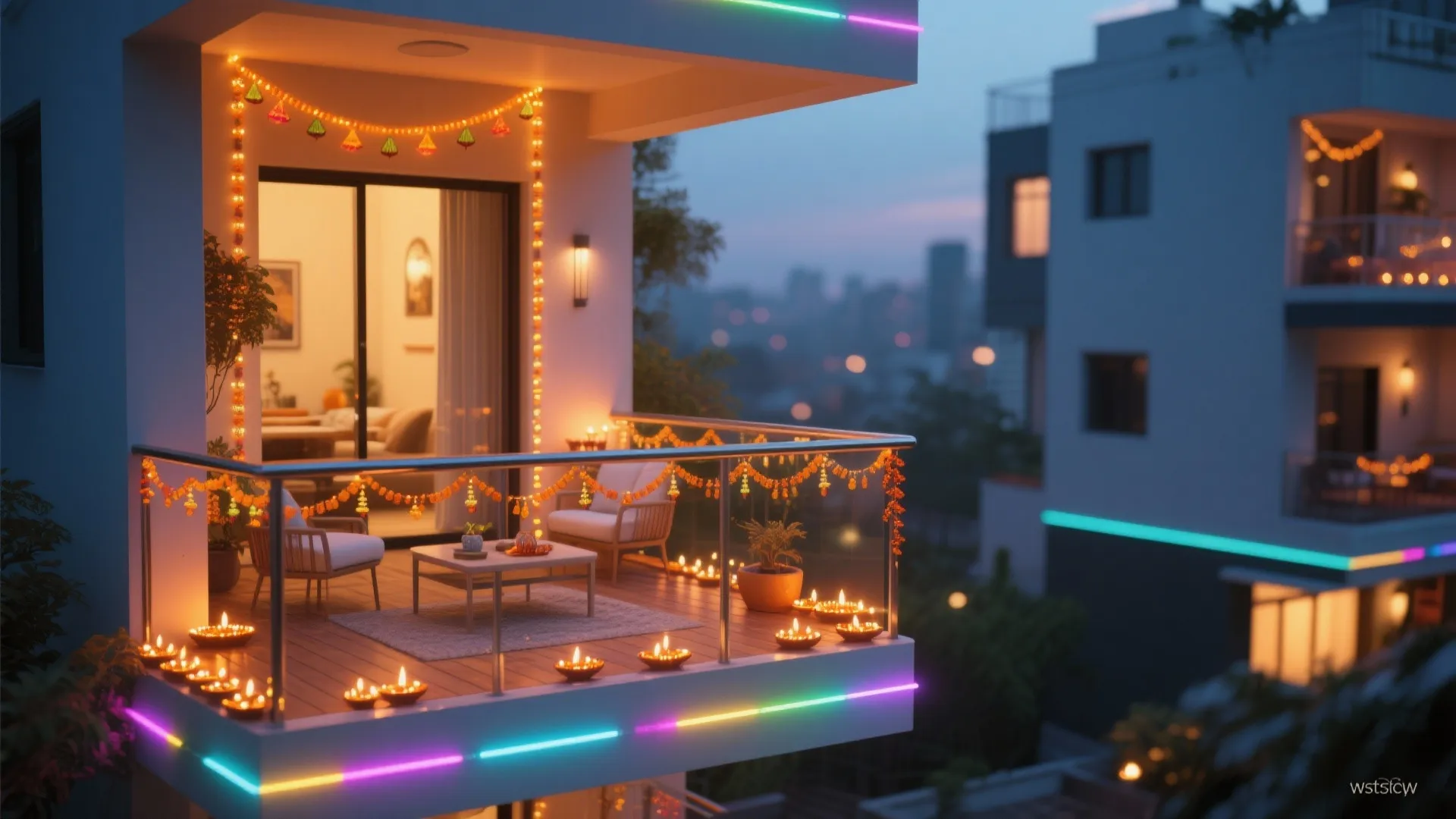 Festive LED Strip Borders