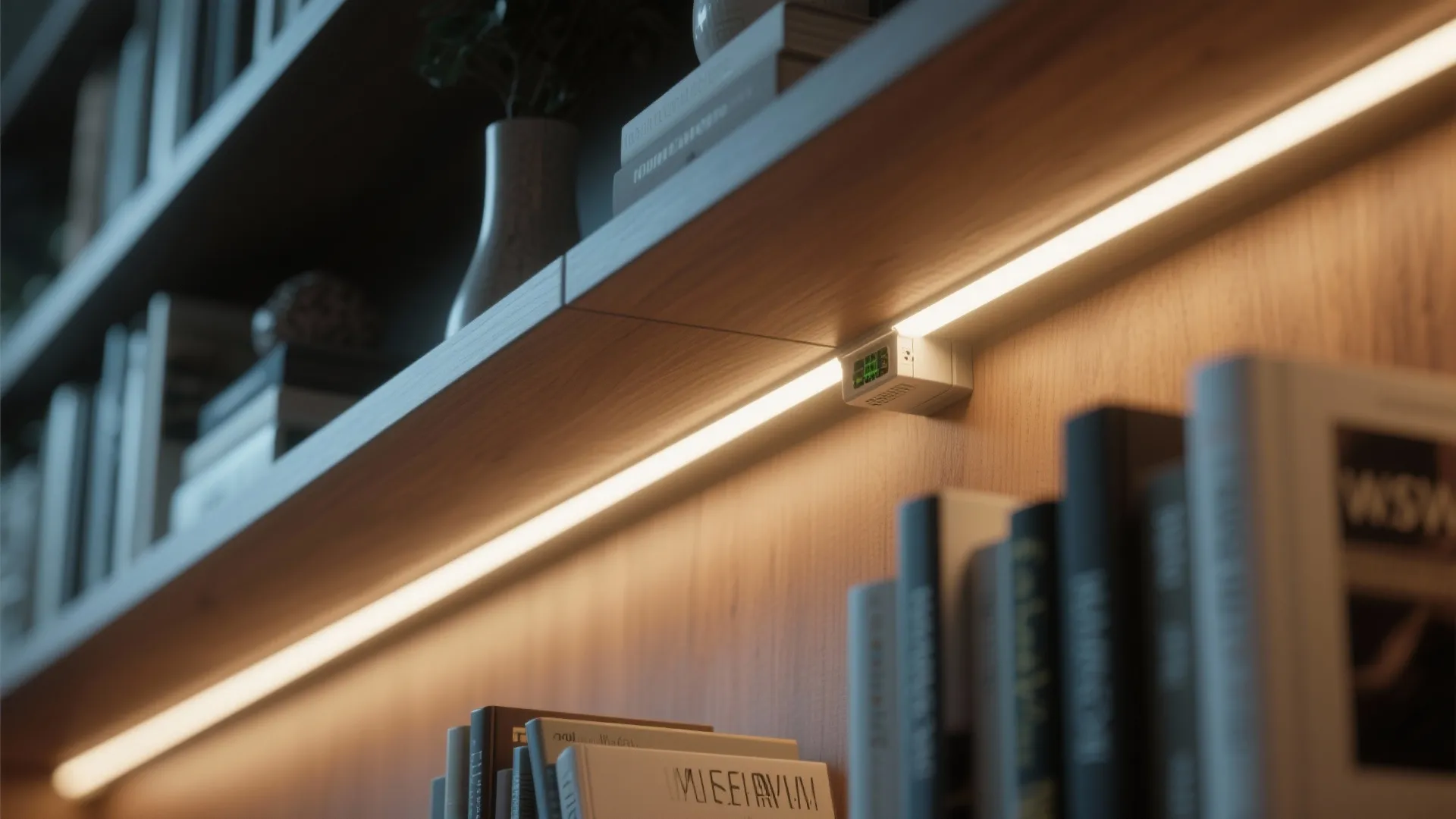 2. LED strip accents for architectural features