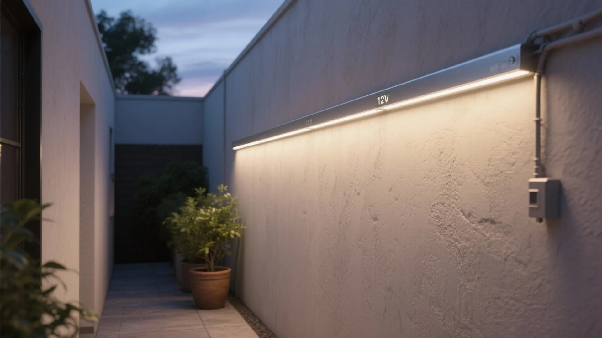 1. Linear LED strips for a modern edge