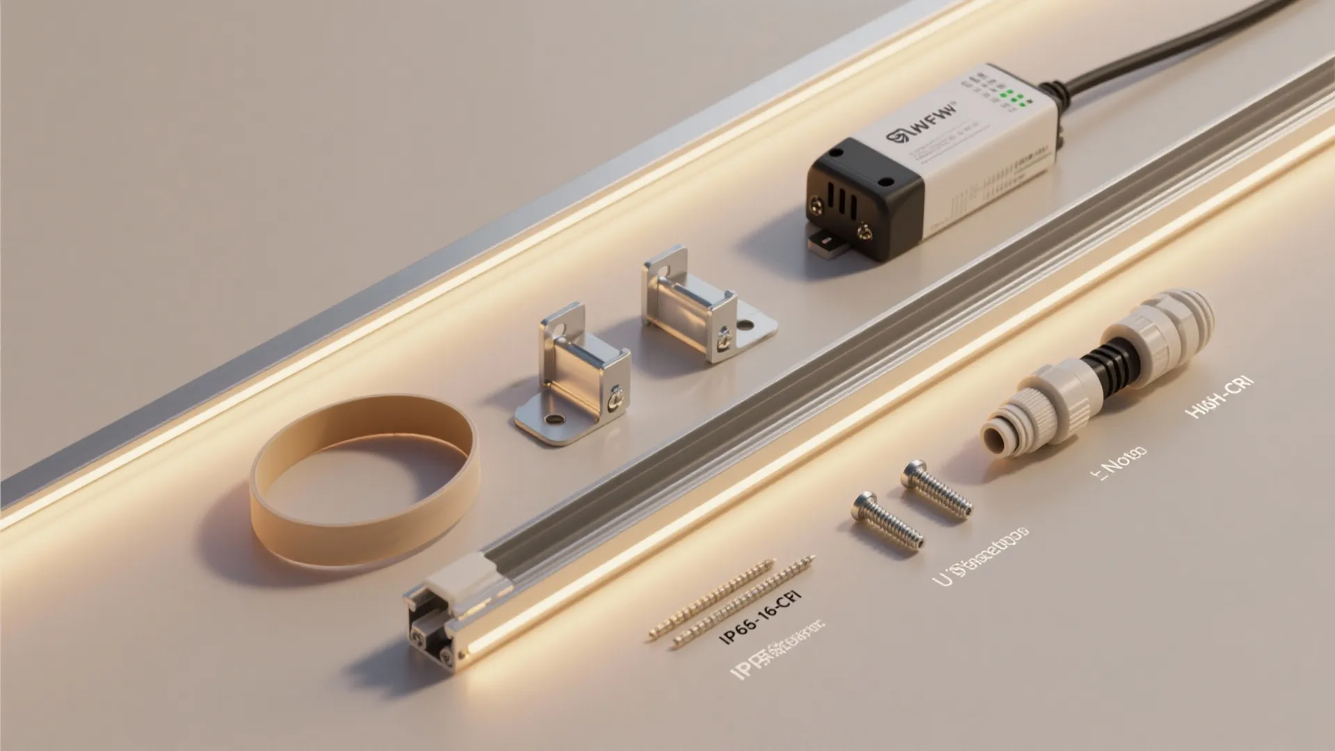 Integrated fence caps with LED strips