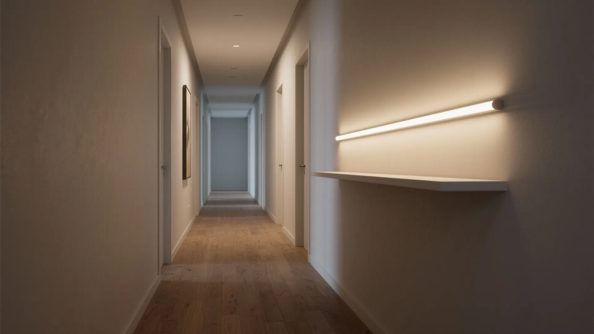 2. Integrated LED Strip Sconce for Ambient Glow