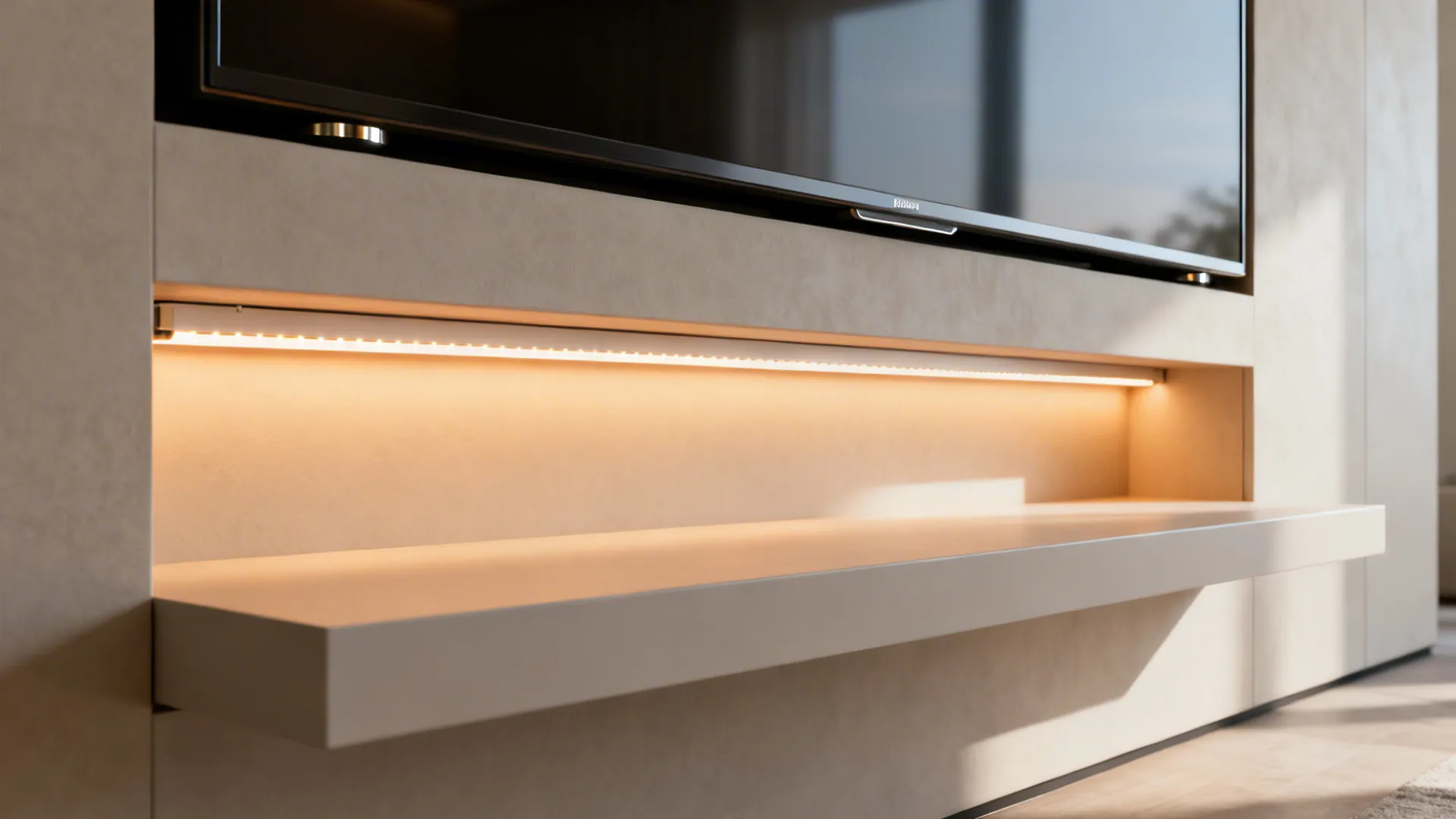 3. LED strip accent lighting for modern edges