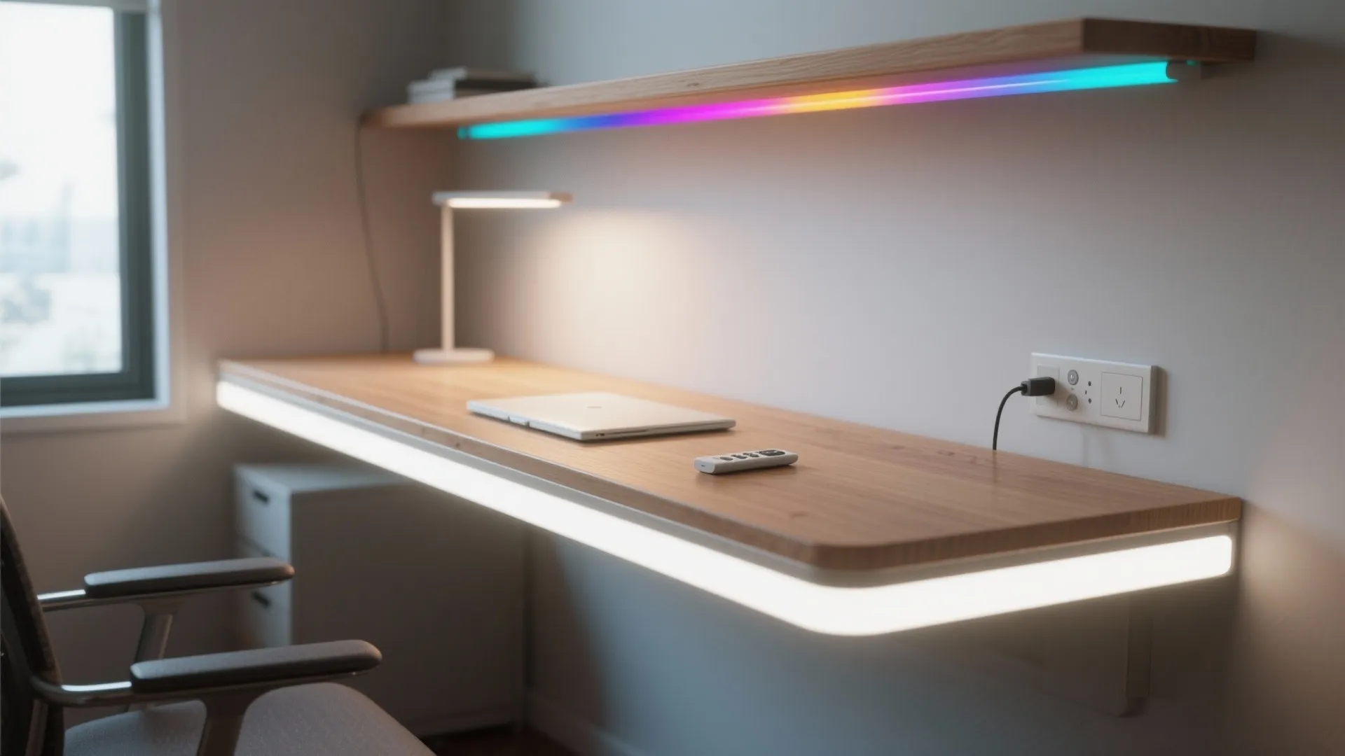 3. Color-changing LED strips for play and study zones
