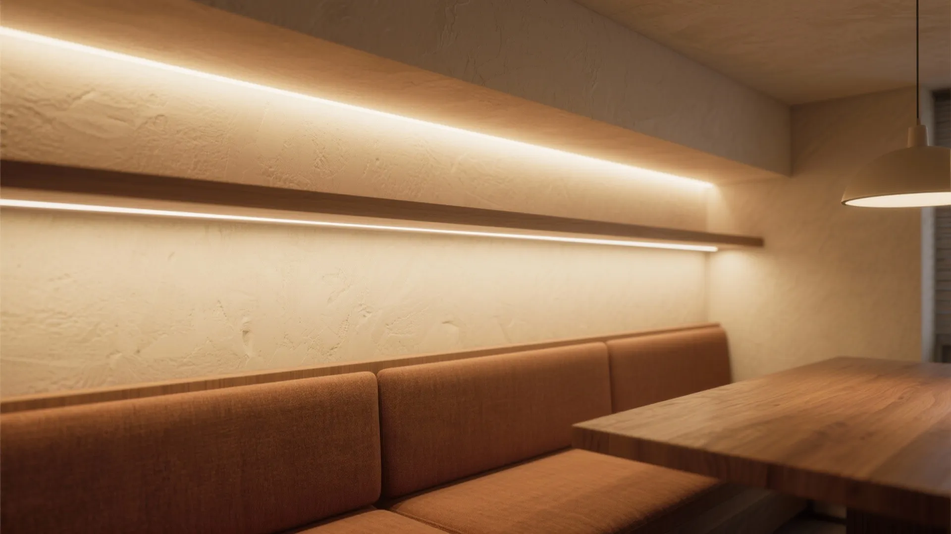 4. Integrated LED strips for subtle drama