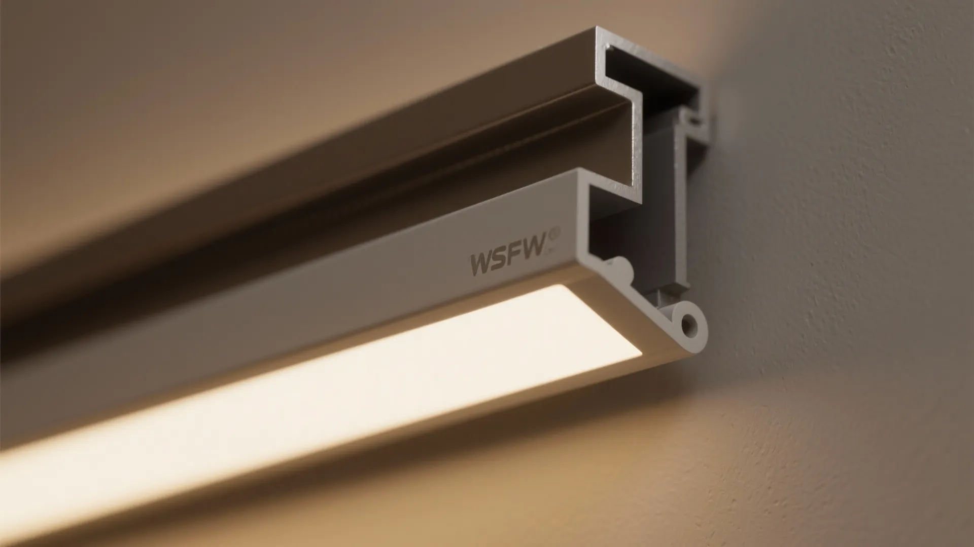 LED channels set into PVC trims