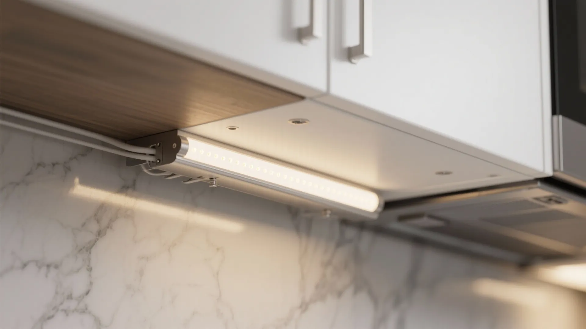 Layered lighting with under-cabinet LEDs
