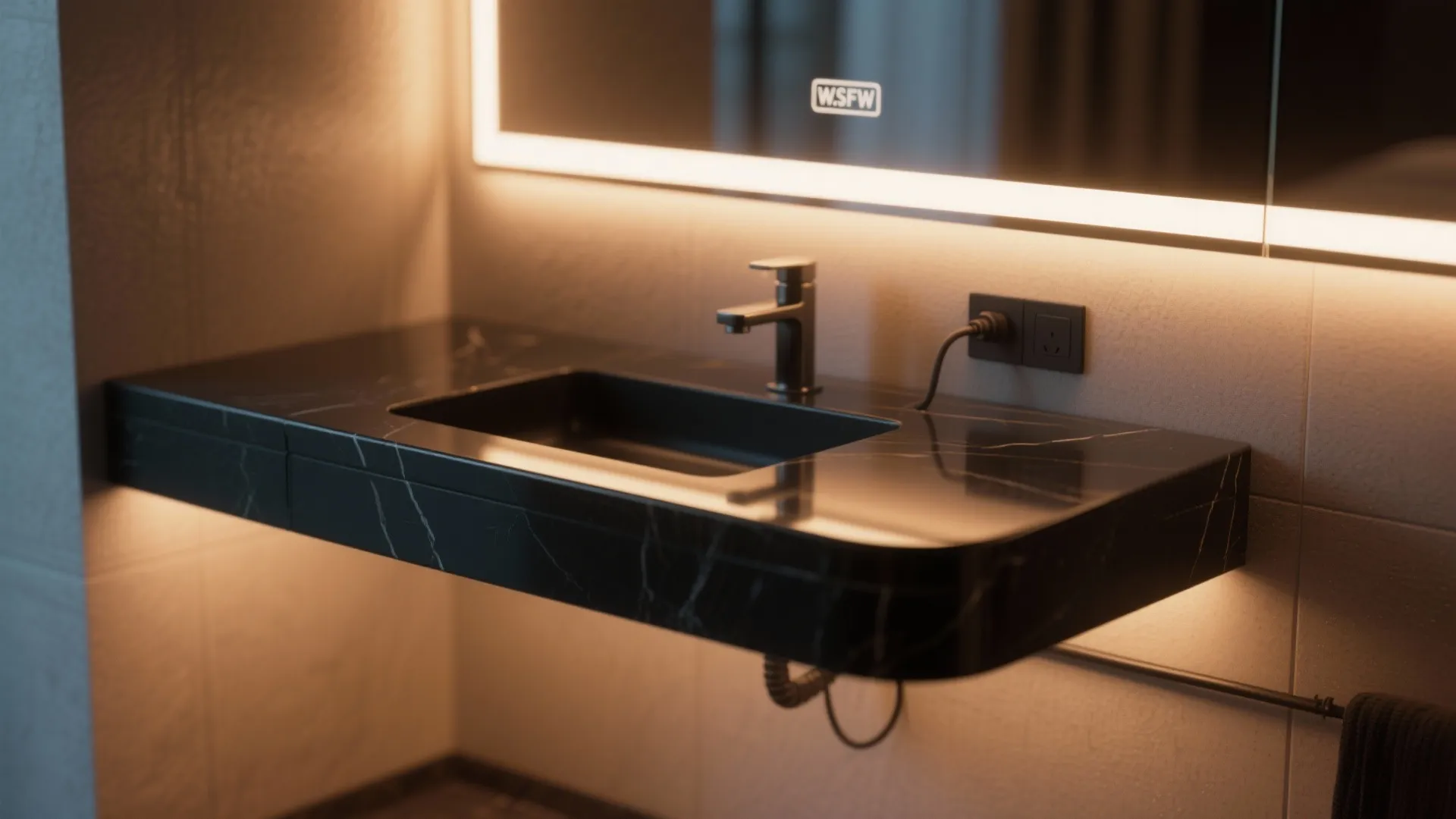 3. Slim integrated lighting to highlight texture