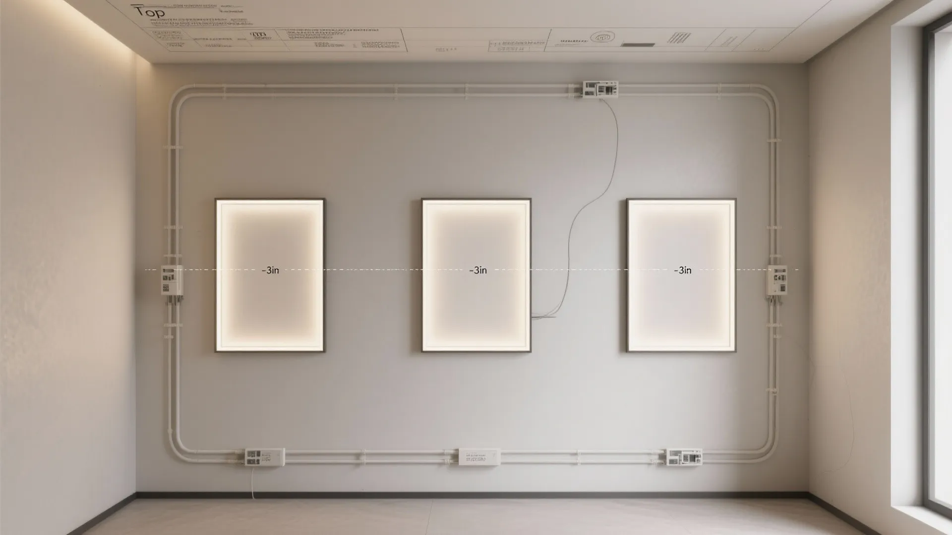 Minimal LED-lit frames, maximum calm