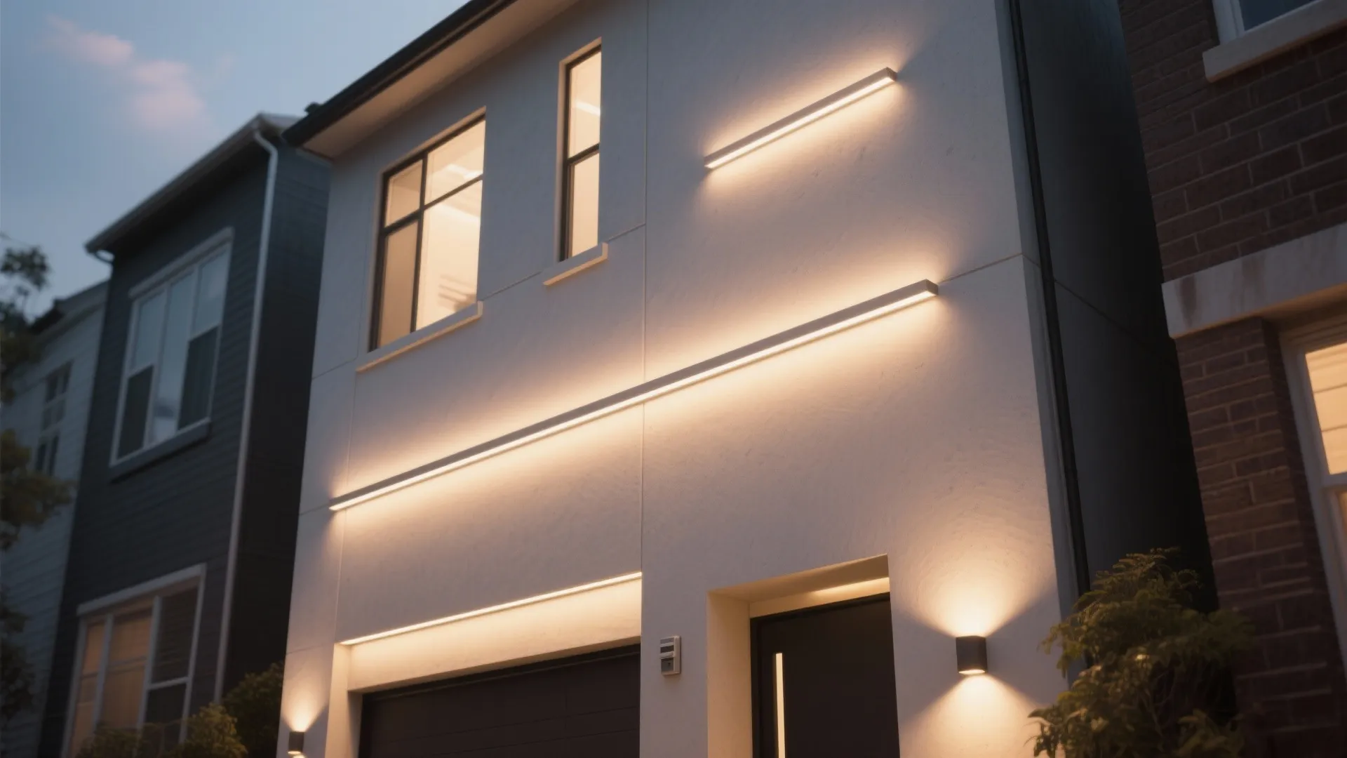 2. Slim LED wall washers for modern minimalism