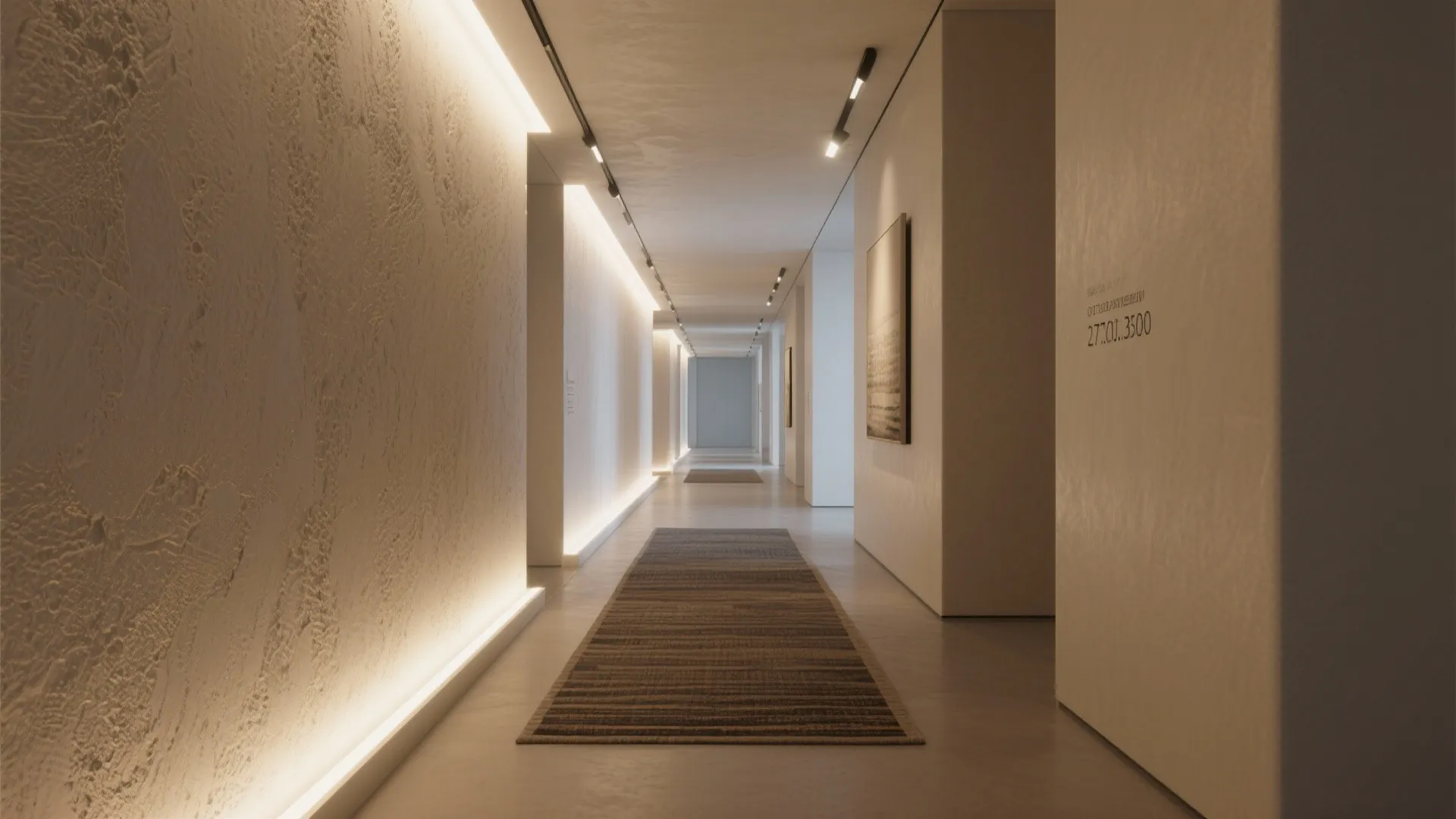 2. Integrated LED Wall Washers for Narrow Hallways