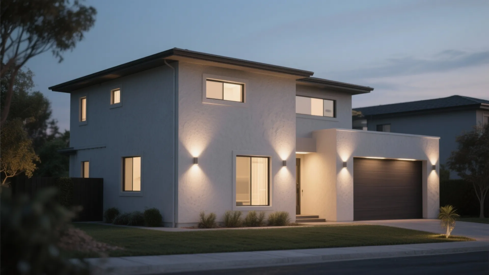 4. Integrated LED Wall Washers for Modern Minimalism