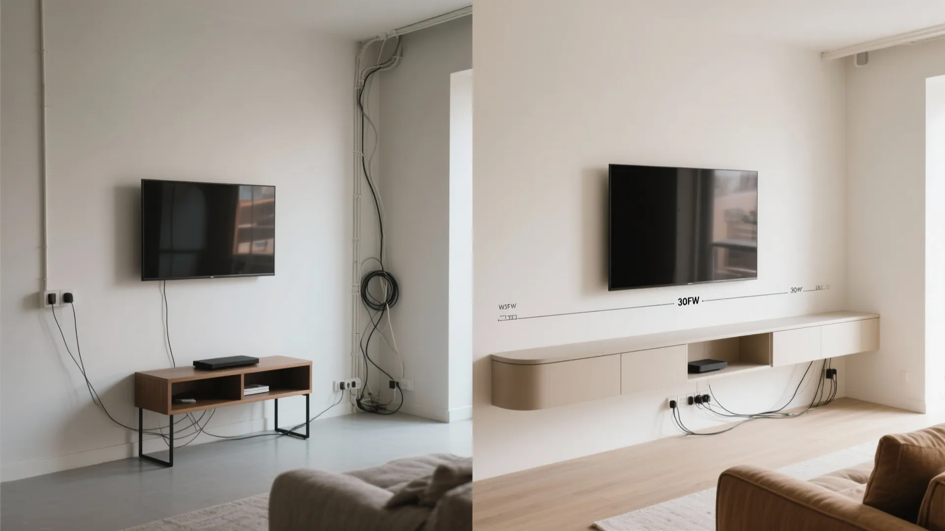 Media Wall with Integrated Seating or Low Ledge