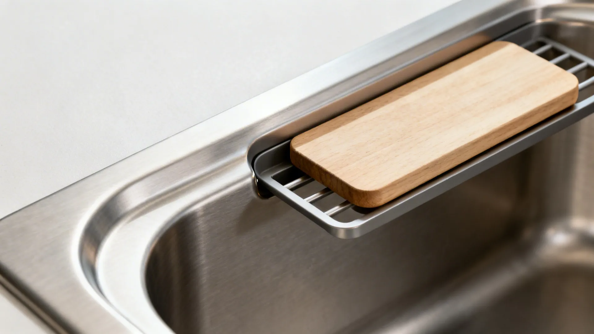 Single-Bowl Plus Accessory Ledge for Tiny Kitchens