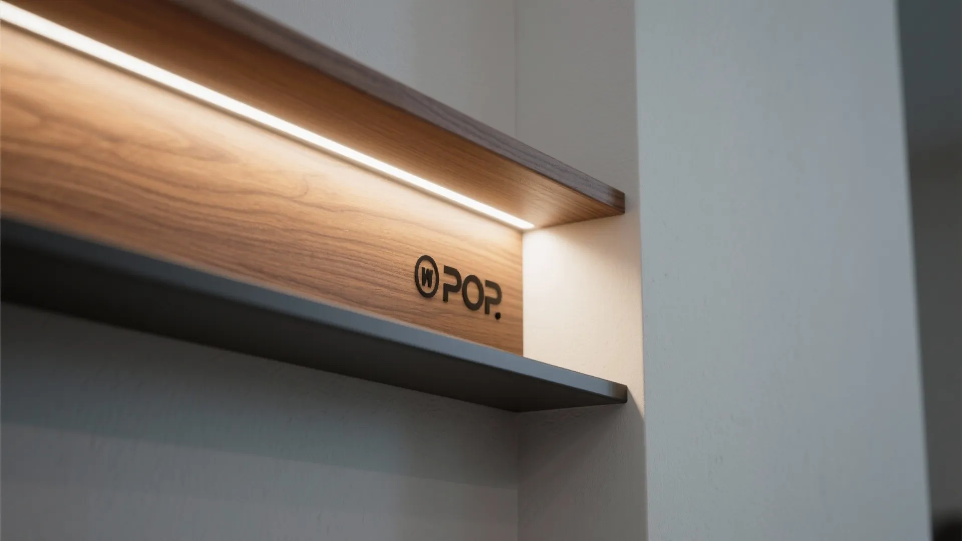 Low-profile false ceiling with integrated storage ledge