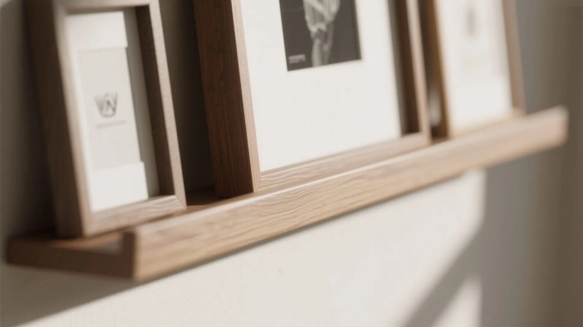 Ledge-and-Layered Wooden Frame Display