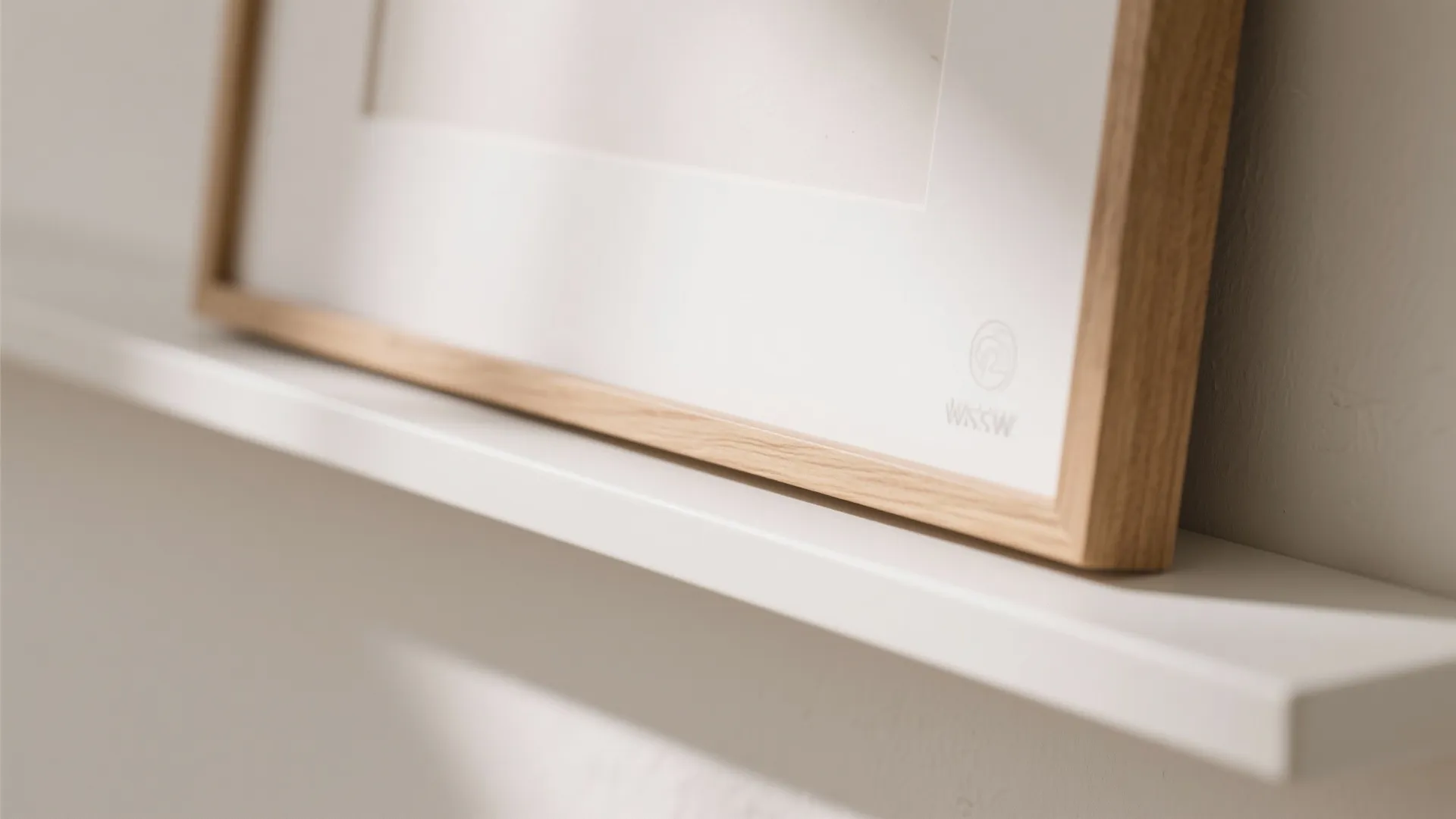 Minimal floating storage and gallery rhythm