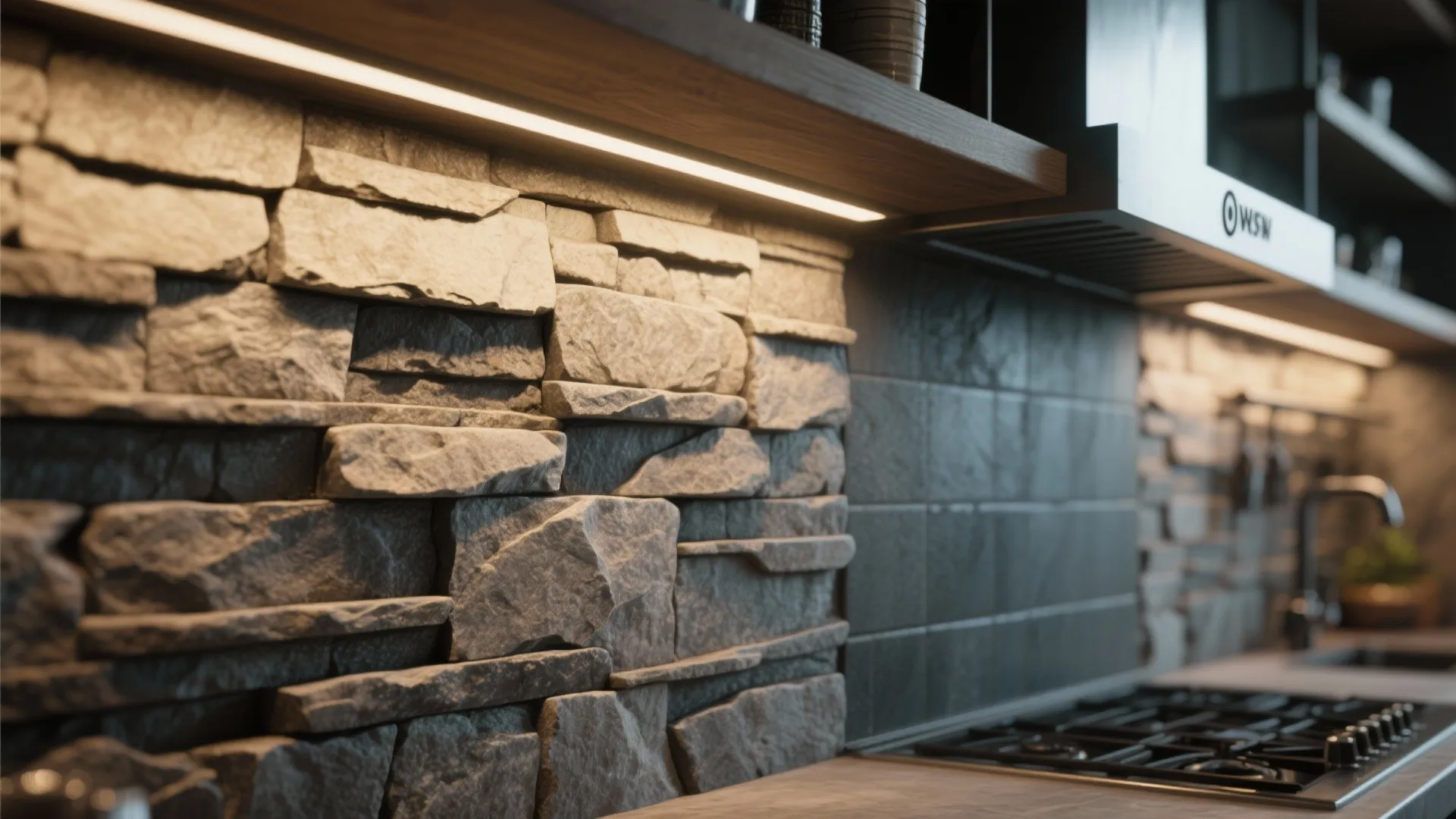 Textured Ledger Stone for Depth